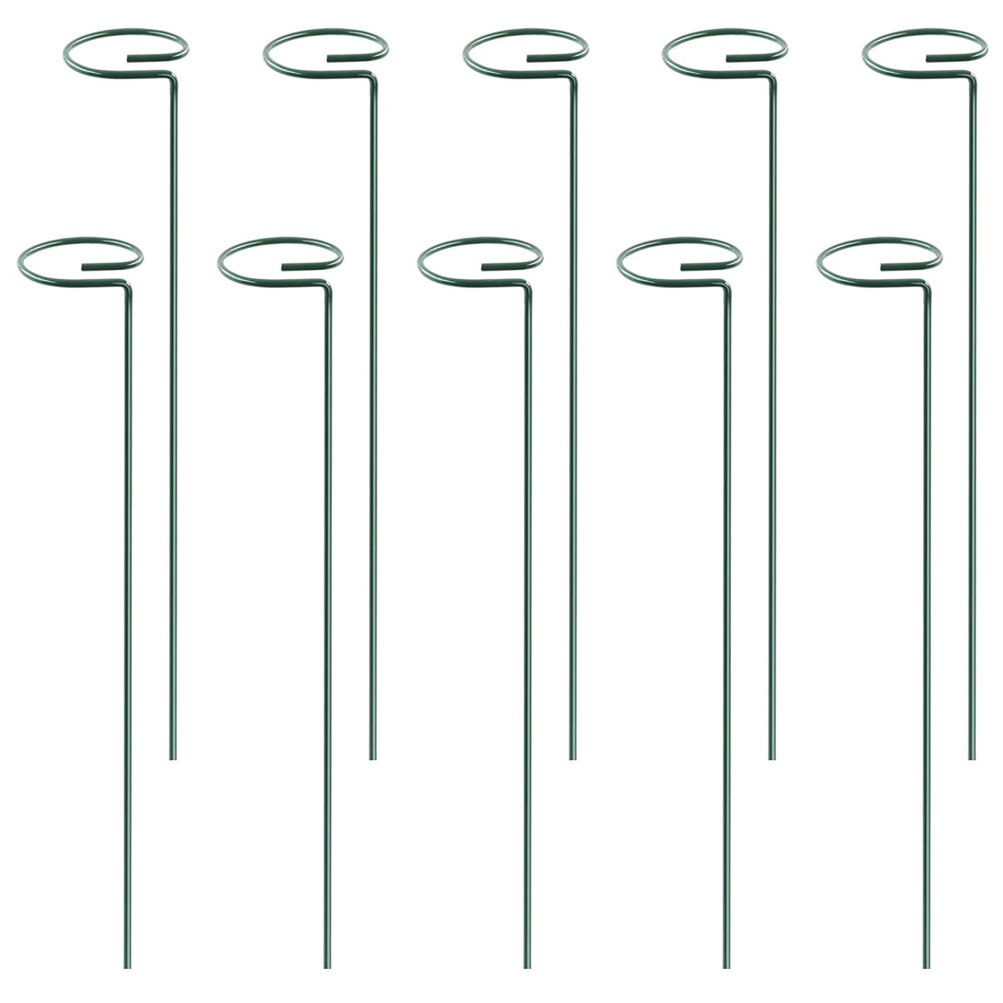 10 Packs 16in Plant Support Stakes Garden Flower Single Stem Support Stake Iron Plant Cage Support Ring For Tomatoes Orchid Lily Peony Rose Flower Ama