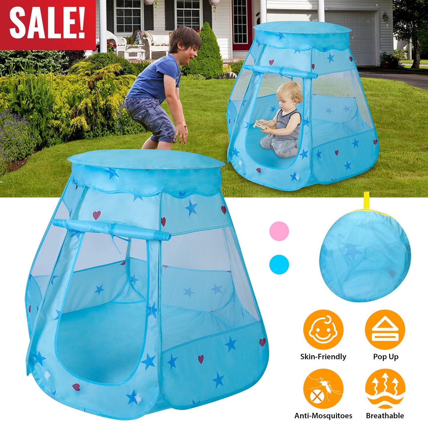 Kids Pop Up Game Tent Prince Princess Toddler Play Tent Indoor Outdoor Castle Game Play Tent Birthday Gift For Kids