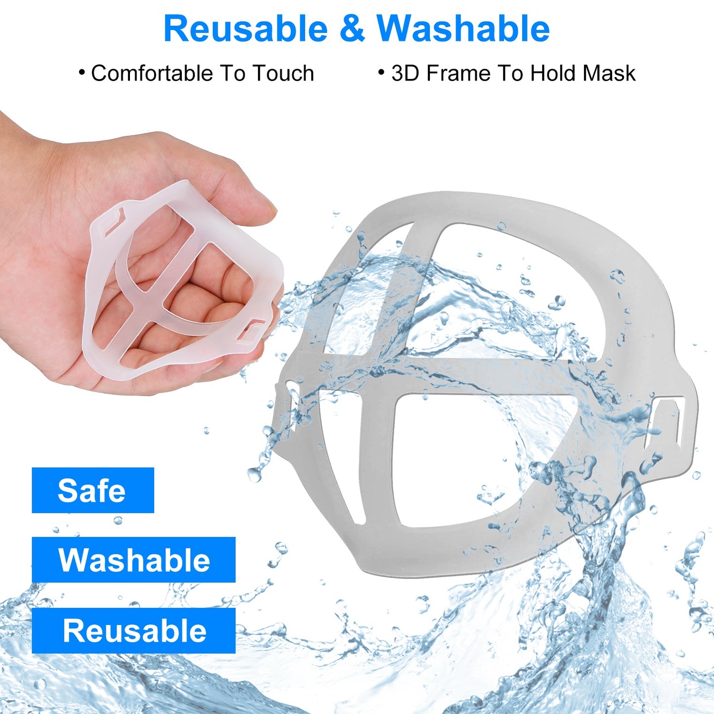 10Pcs 3D Mask Bracket Comfortable Breathing Mouth Mask Inner Support Frame Washable Reusable Mask Holder Stand