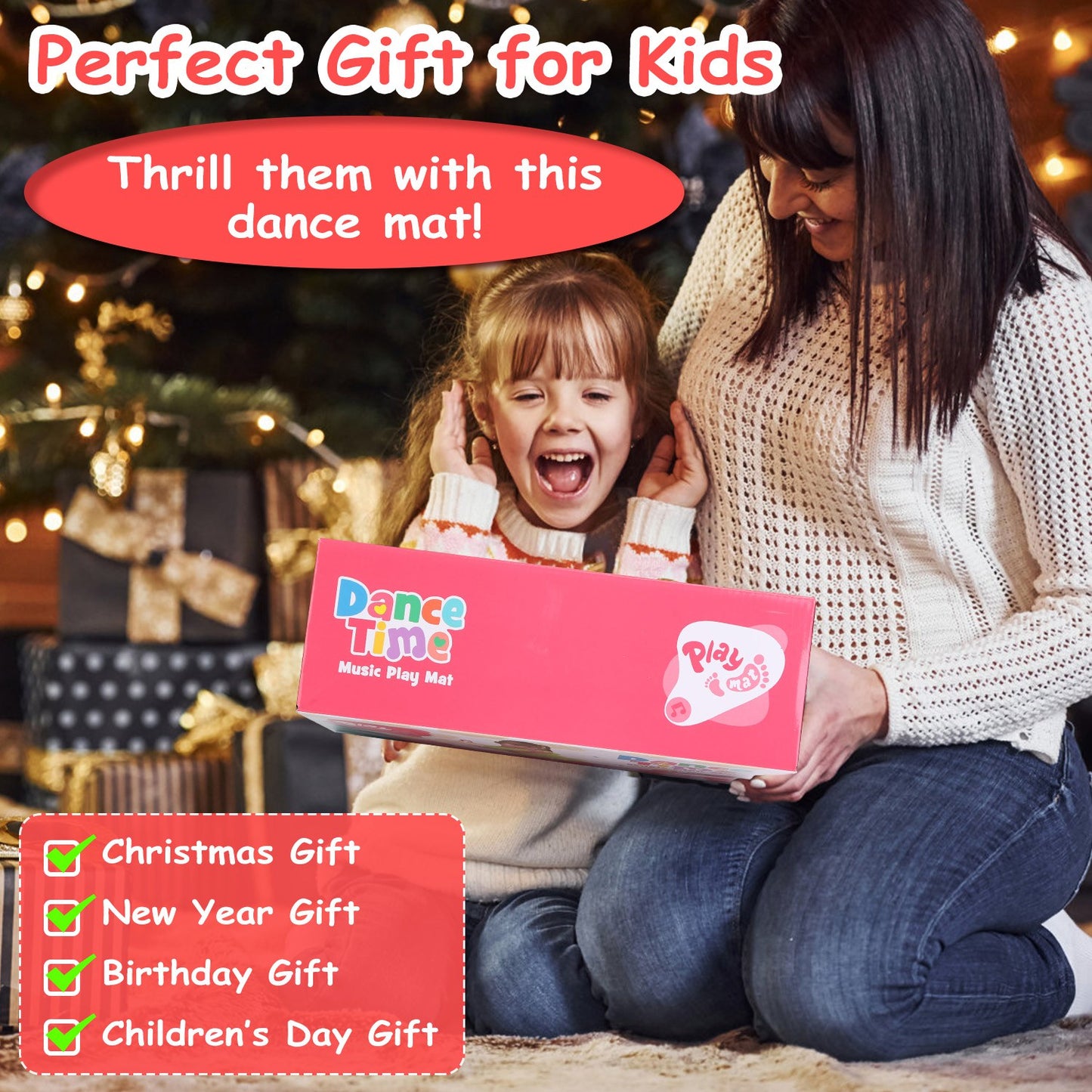 Cake Dance Mat for Kids Electronic Music Dance Pad with 6 Modes Built-in Music Adjustable Volume Optimal Gift for Boys Girls Aged 3+ Years Old