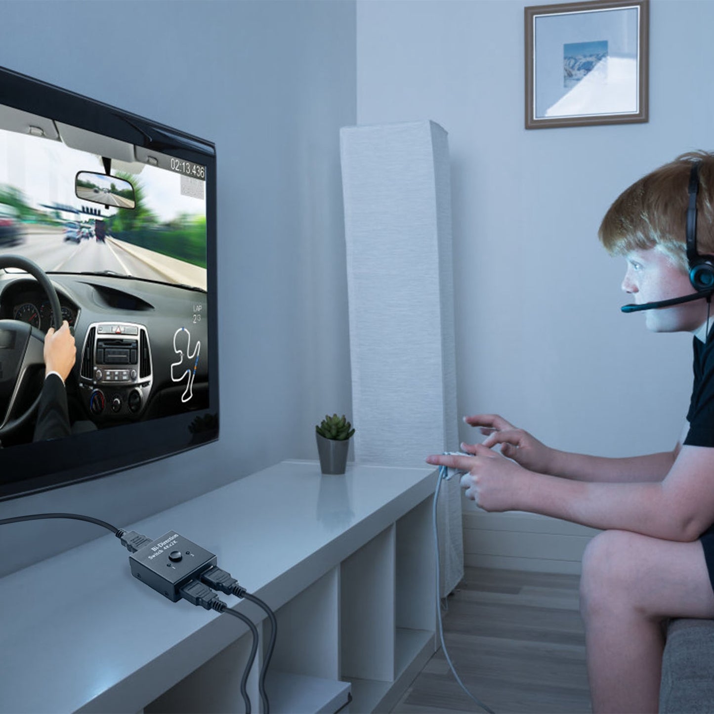 4K Bi-direction HD-IN & HD-OUT 2.0 Cable Switch Switcher Splitter Hub HDCP 3D 2x1 1x2 In Out