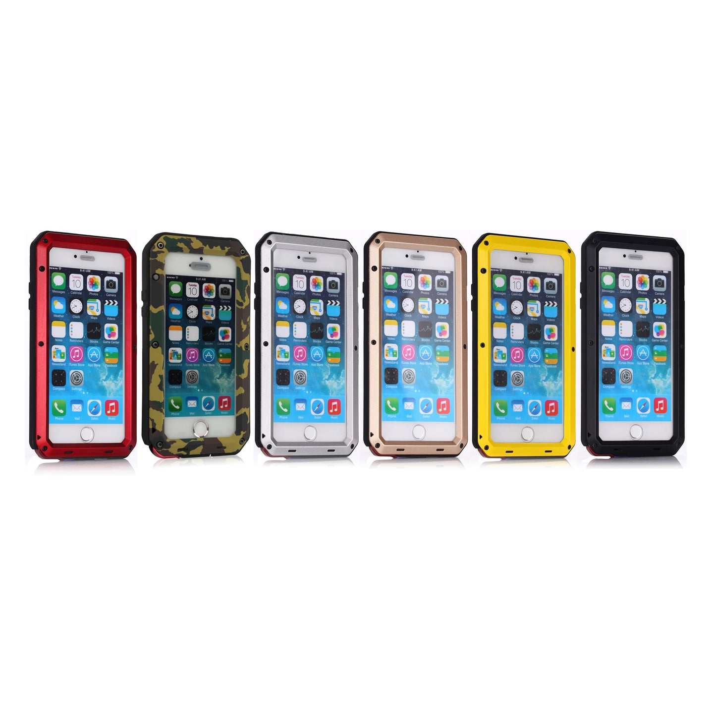 Rugged Shock-Resistant Hybrid Full Cover Case For iPhone 6 Plus