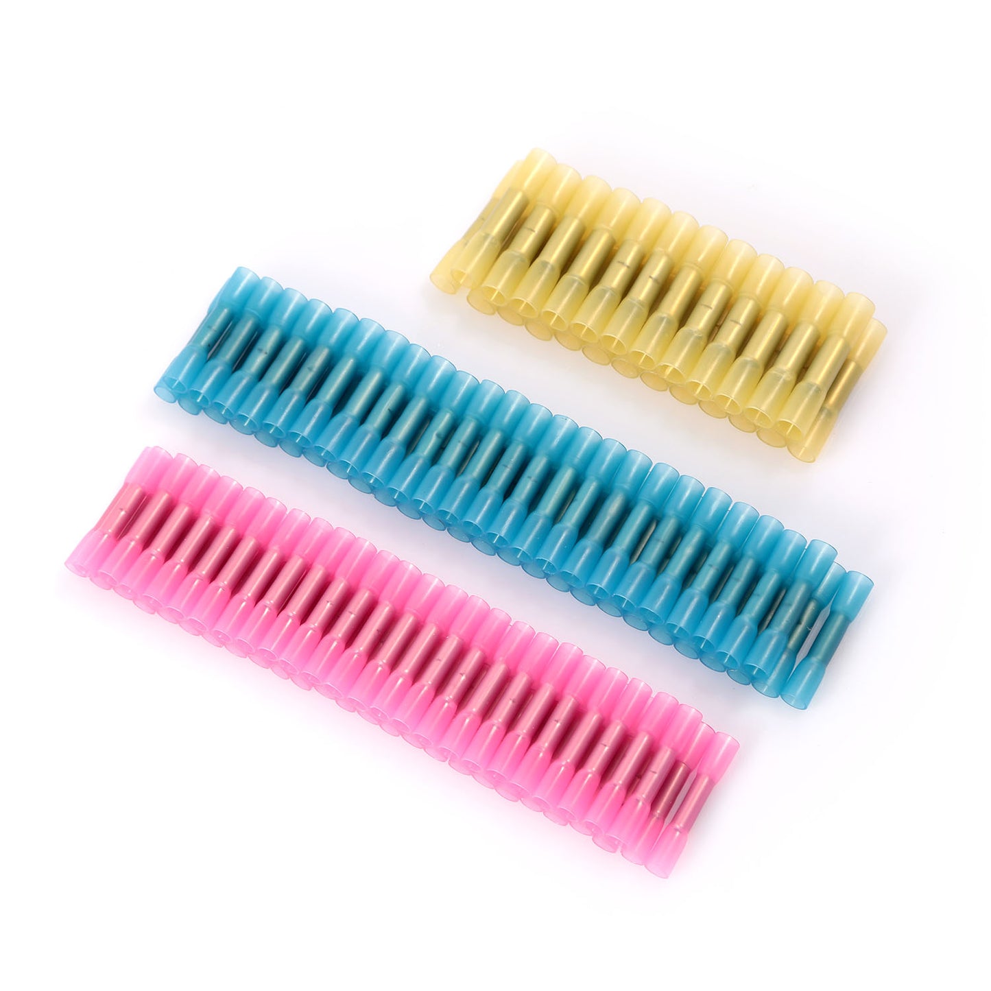 125Pcs Heat Shrink Butt Connector Solder Seal Wire Connector Electrical Terminals Kit Waterproof Insulated Copper