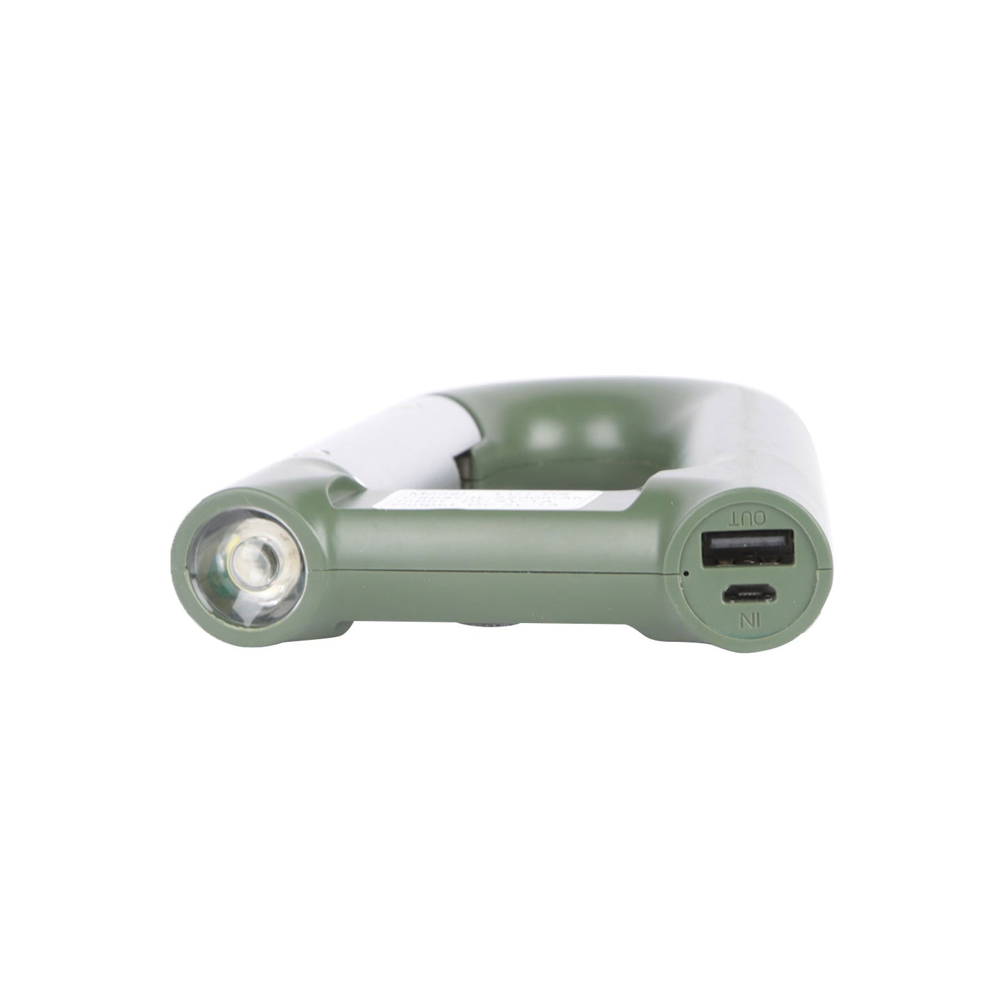 2200mAh Power Bank w/Emergency Flashlight Compass Carabiner-Shaped Hiking Camping Use