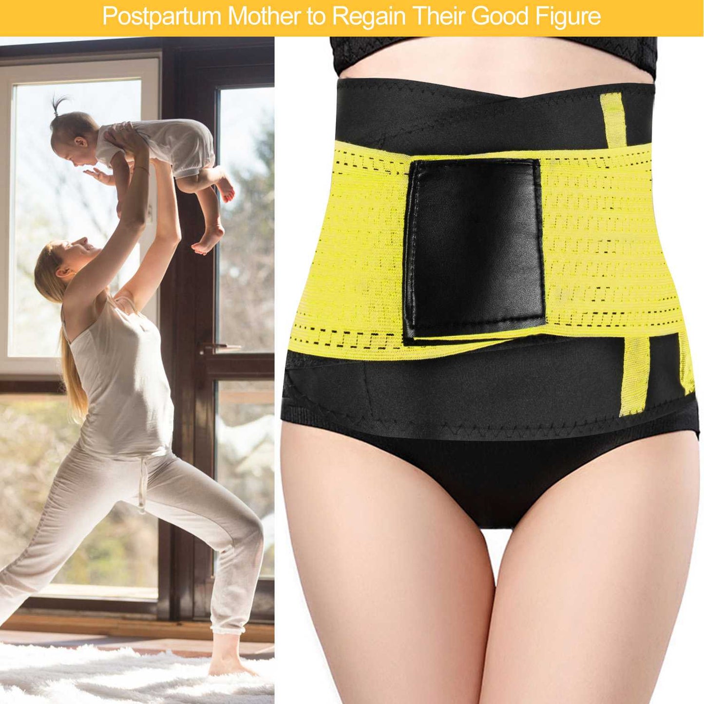 U-Shaped Slimming Waist Belt Body Abdominal Shapewear Sport Tummy Cincher Bands Office Ladies Postpartum Mothers