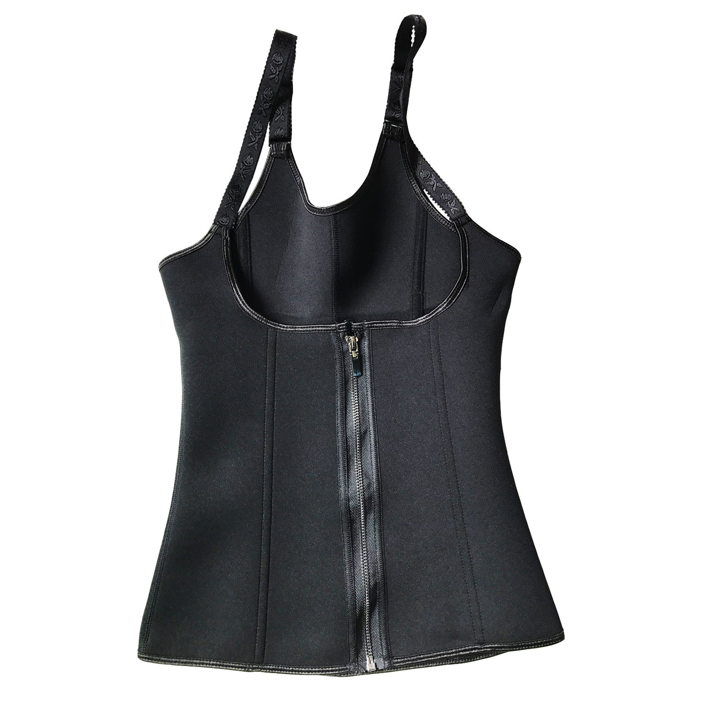 Zippered Waist Trainer Corset Waist Tummy Control Body Shaper Cincher Back Support with Adjustable Straps for Women