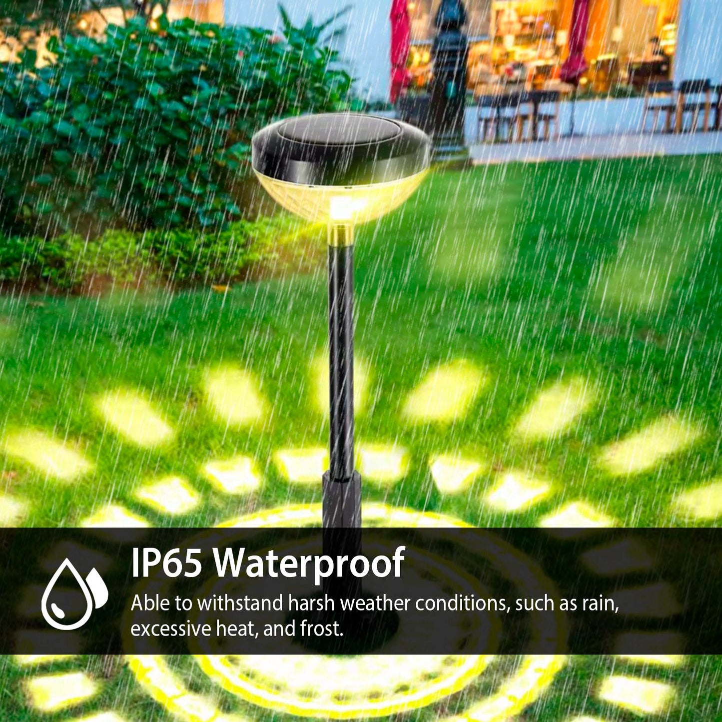 4Packs Solar Pathway Light Color Changing Garden Light Landscape Stake Ornamental Light for Yard Patio Lawn