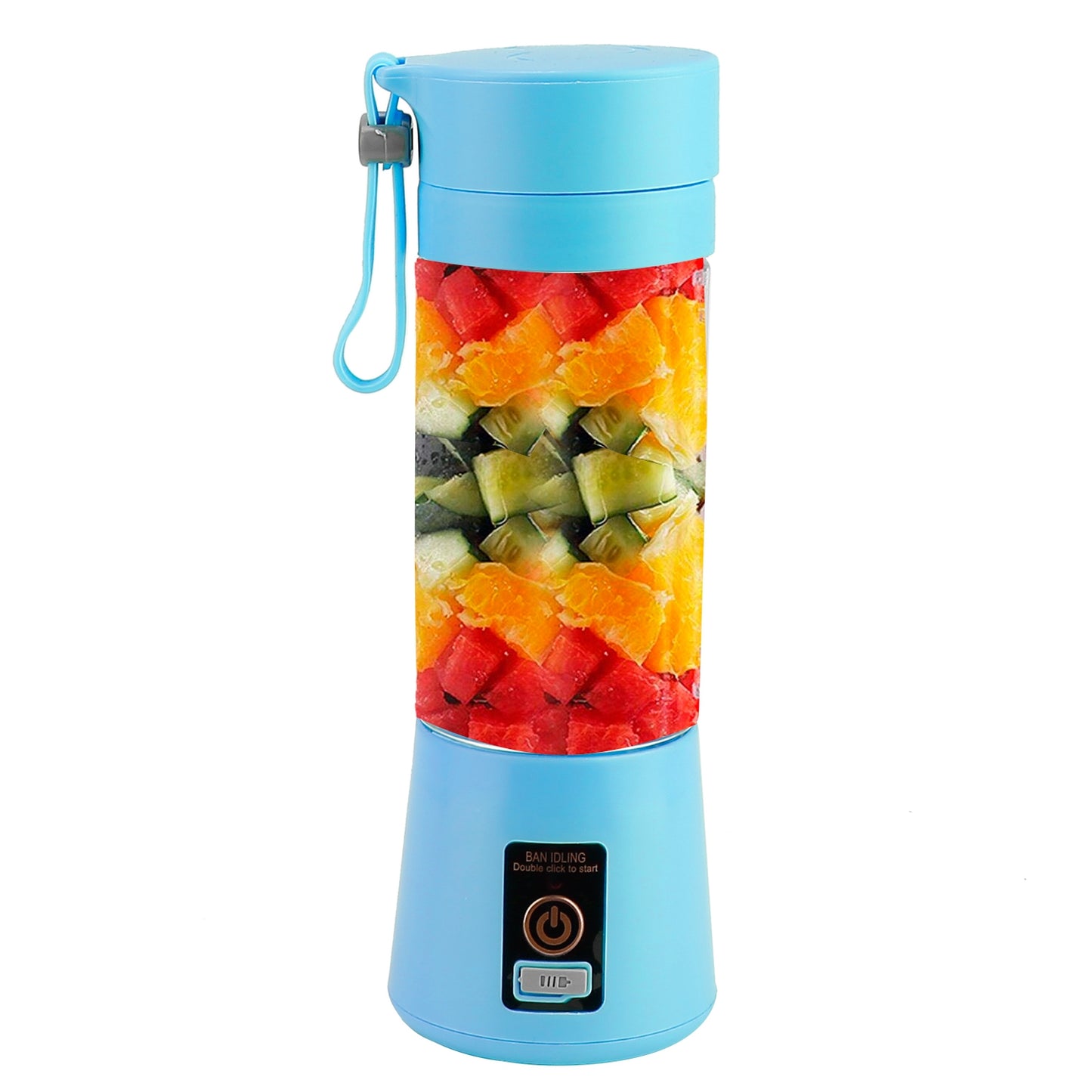 Portable Juicer Blender USB Rechargeable Juicer Cup Fruit Baby Food Mixing Machine w/ 6 Blades Powerful Motor