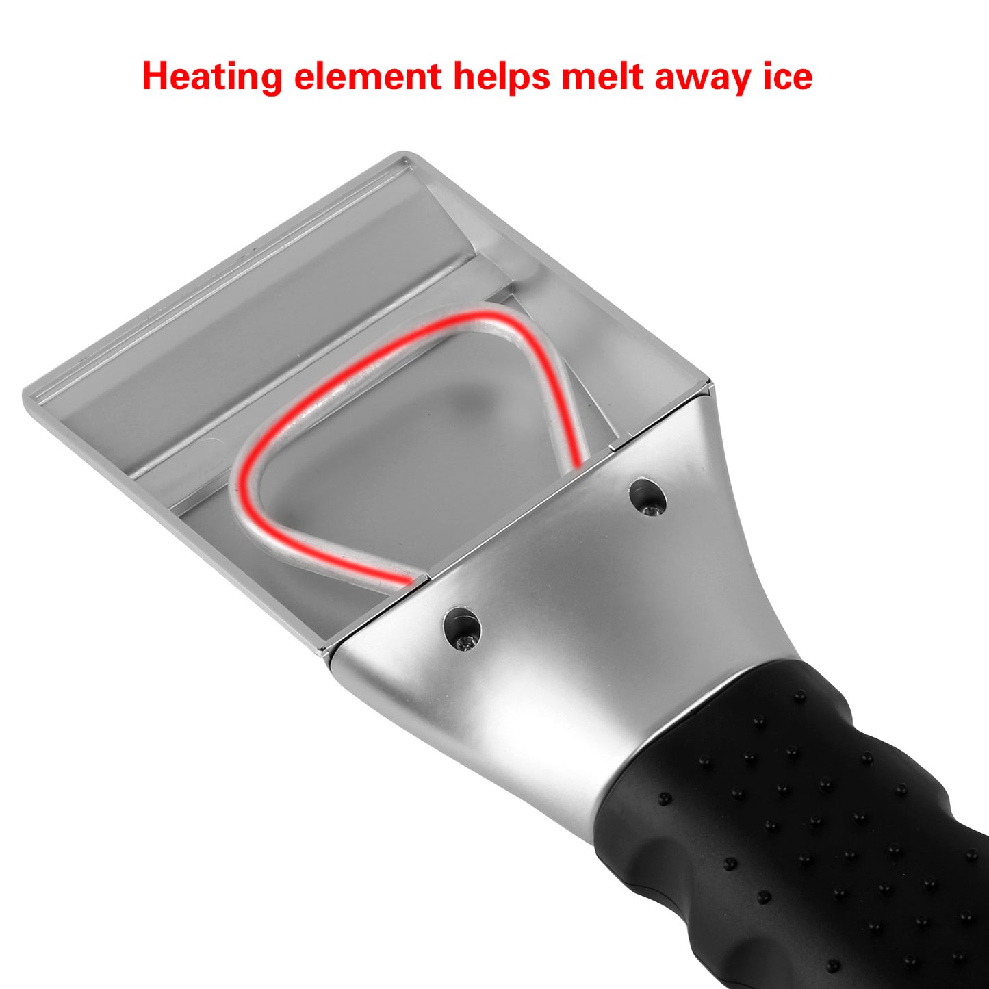 12V Car Electric Heated Ice Snow Scraper Window Ice Remover w/Squeegee 14FT Cable