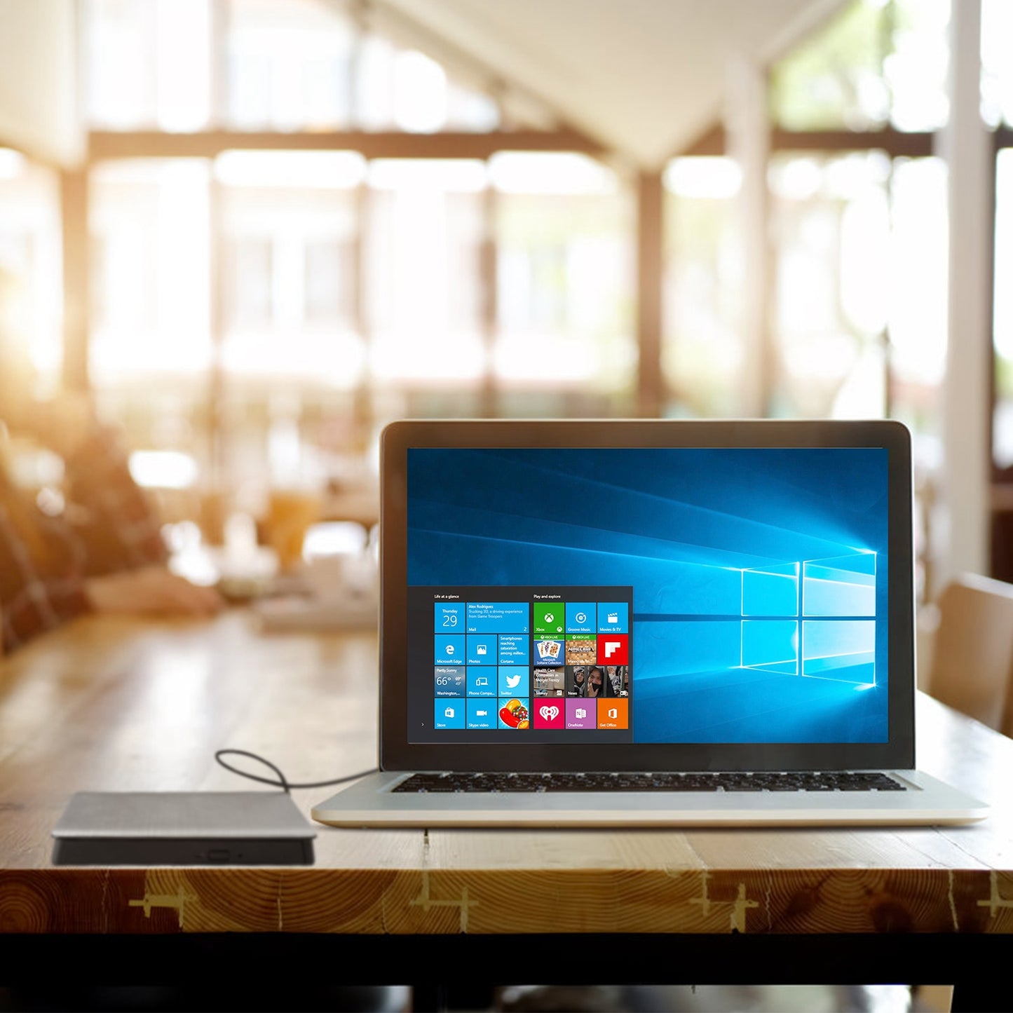 External CD DVD Drive USB 3.0 Slim DVD-RW Drive Superdrive Burner Writer High Speed Data Transfer USB Optical Drives Players for PC Desktop Laptop Win