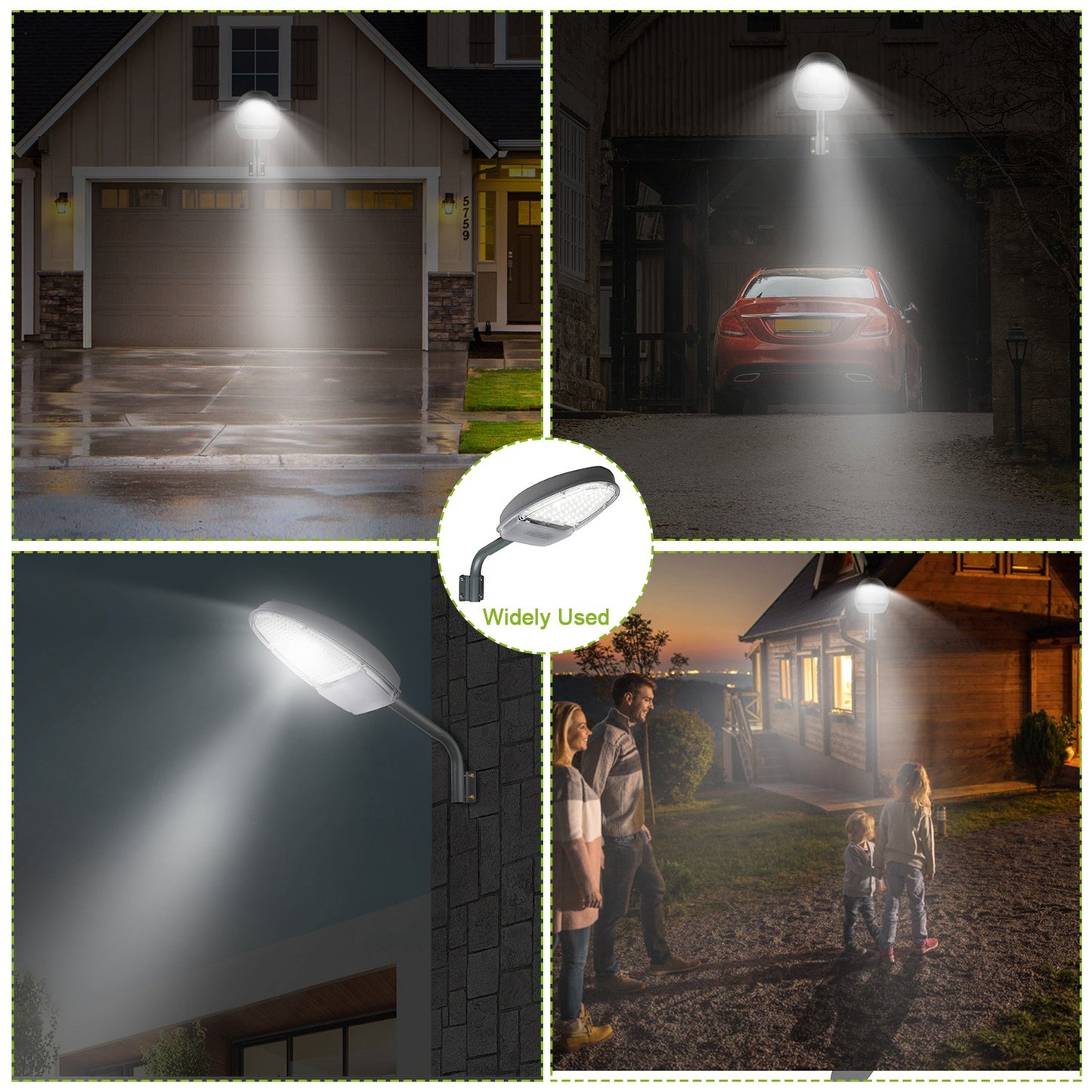Wall Pack LED Lights 144LEDs Photocell Sensor Street Lamp IP65 Waterproof Outdoor Lighting 120¡Lighting Angle for Garage Garden Pathway