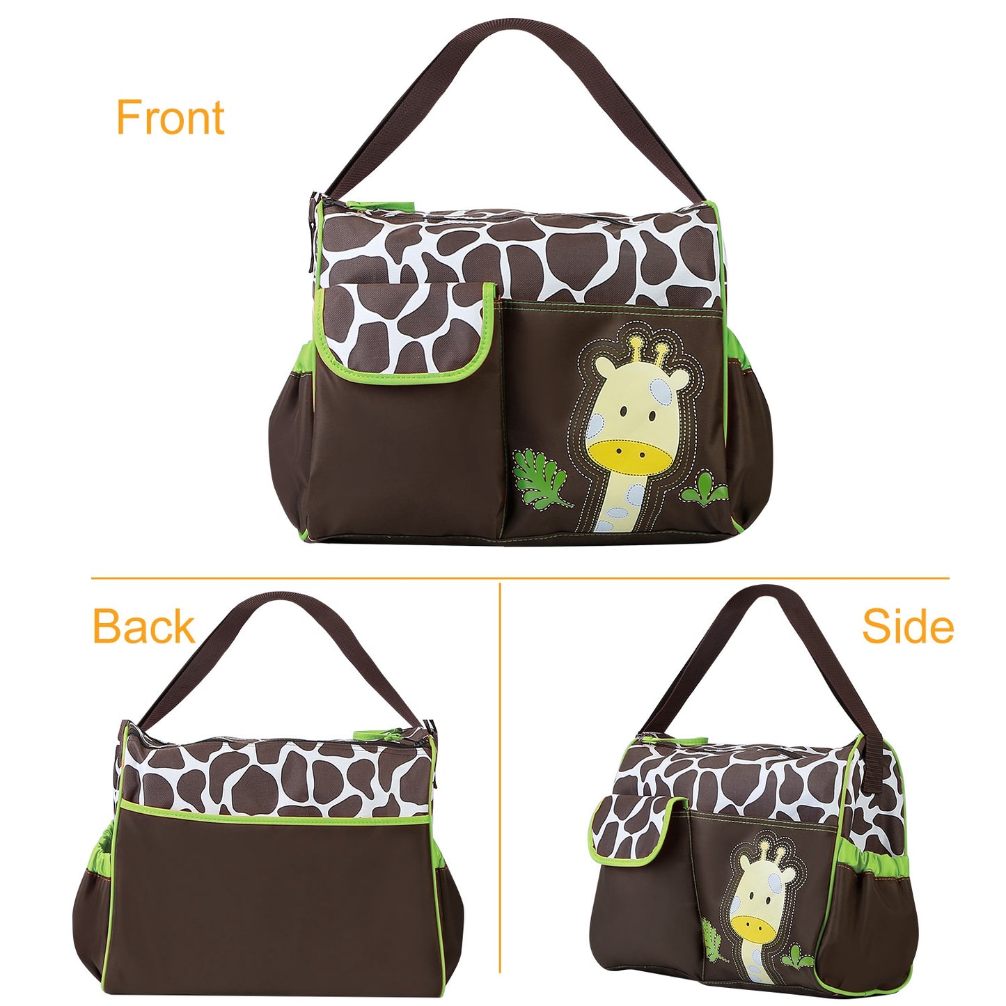 Baby Nappy Diaper Bags Mummy Diaper Duffel Shoulder Bags w/ Wipeable Diaper Changing Pad Transparent Bag Travel Tote Handbags For Overnights
