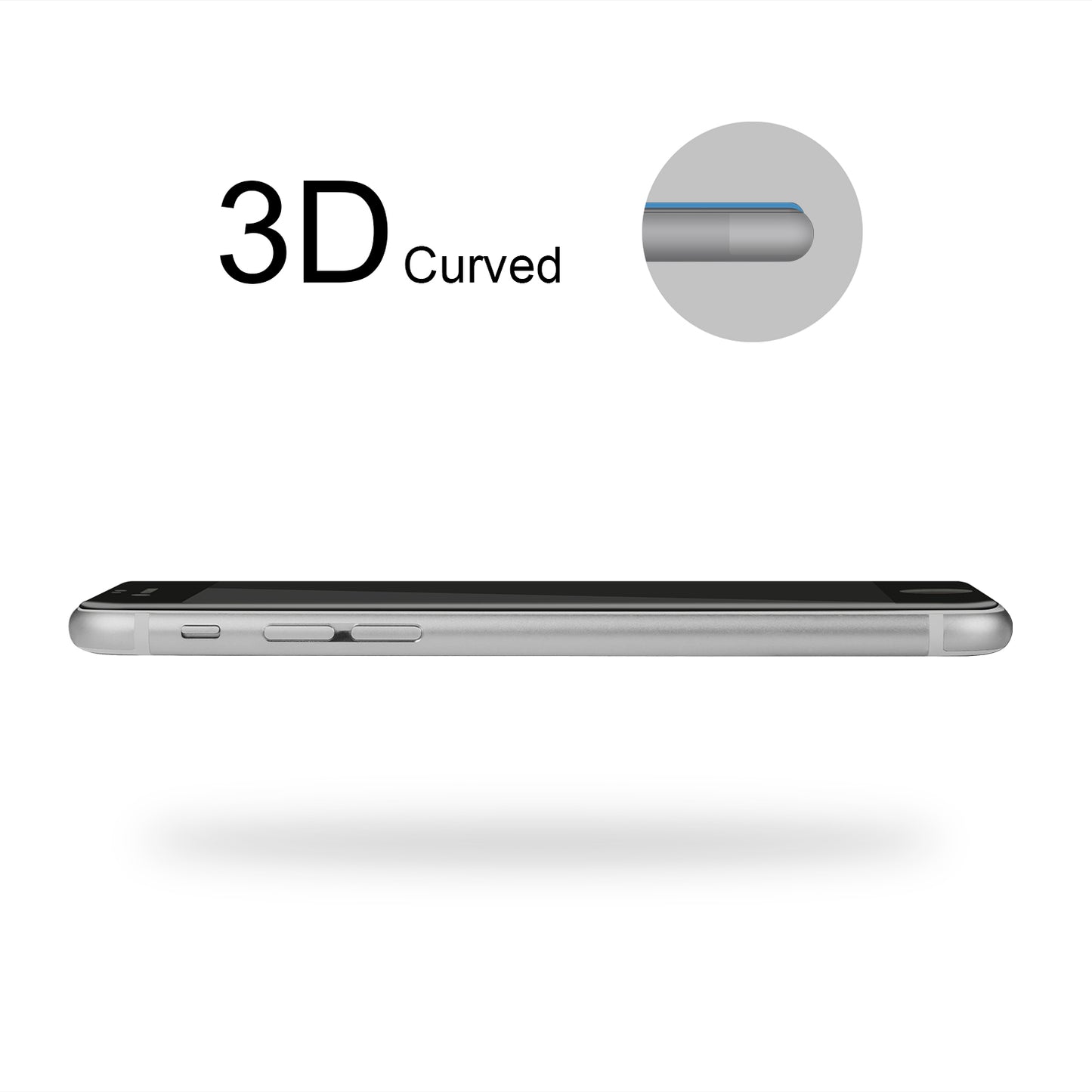 Screen Protector for iPhone 6 Plus 3D Edge Tempered Glass Phone Screen Saver HD Anti-Scratch Tempered Glass Film