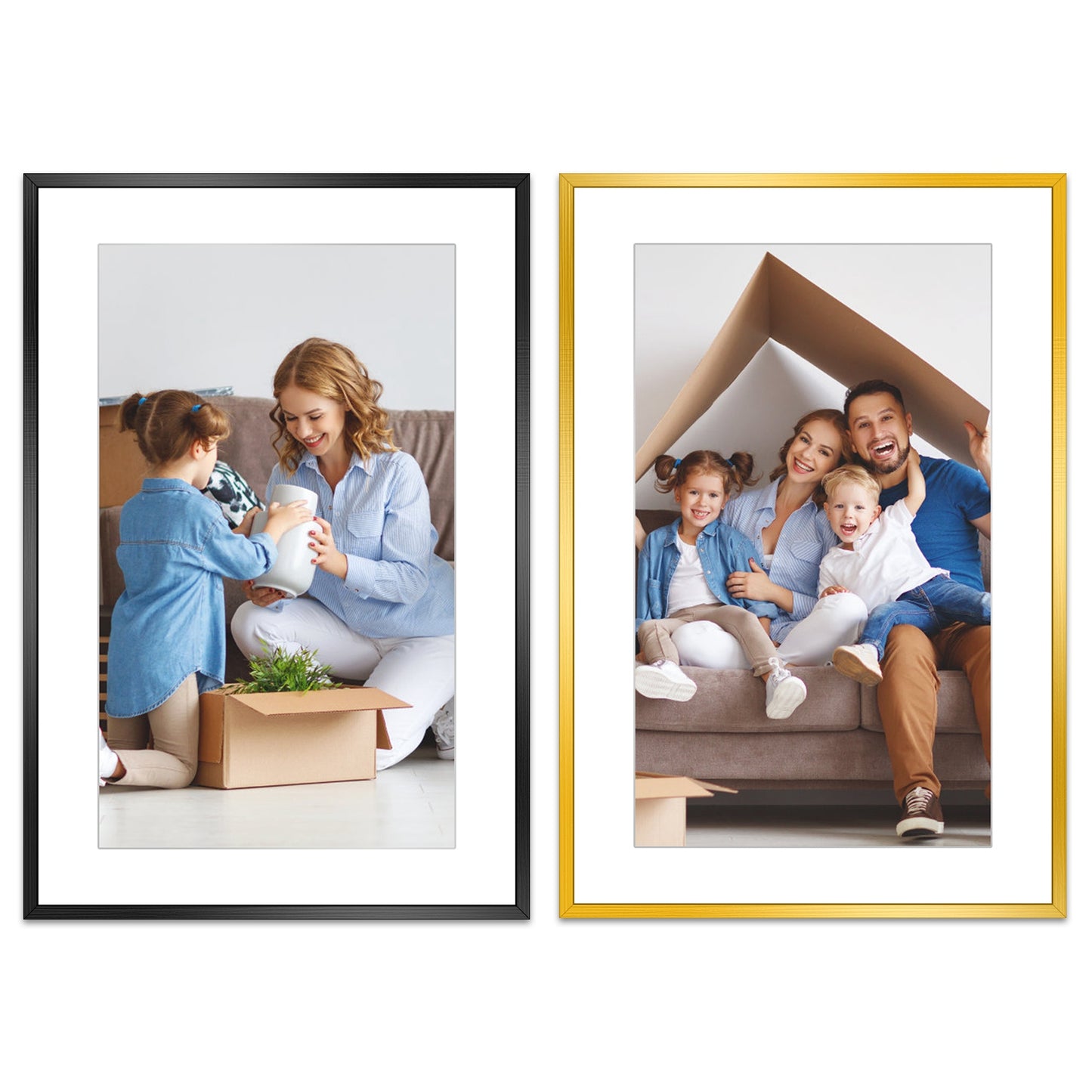 2 Packs 16x24in Picture Frames Wall Gallery Photo Frame Wall Mounted Poster Display Frame for Horizontal Vertical Wall Mounted