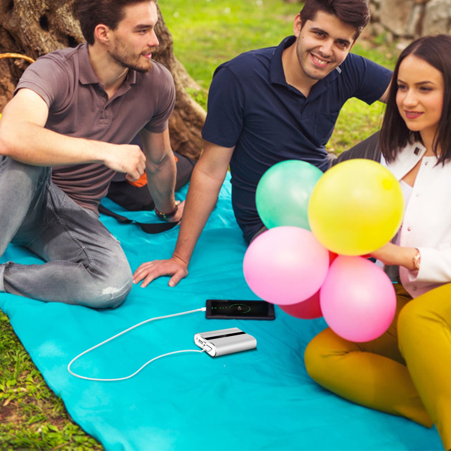 12000mAh Portable Charger with Dual USB Ports 3.1A Output Power Bank Ultra-Compact External Battery Pack Fast Charging for IOS Phone Samsung Xiaomi ZT