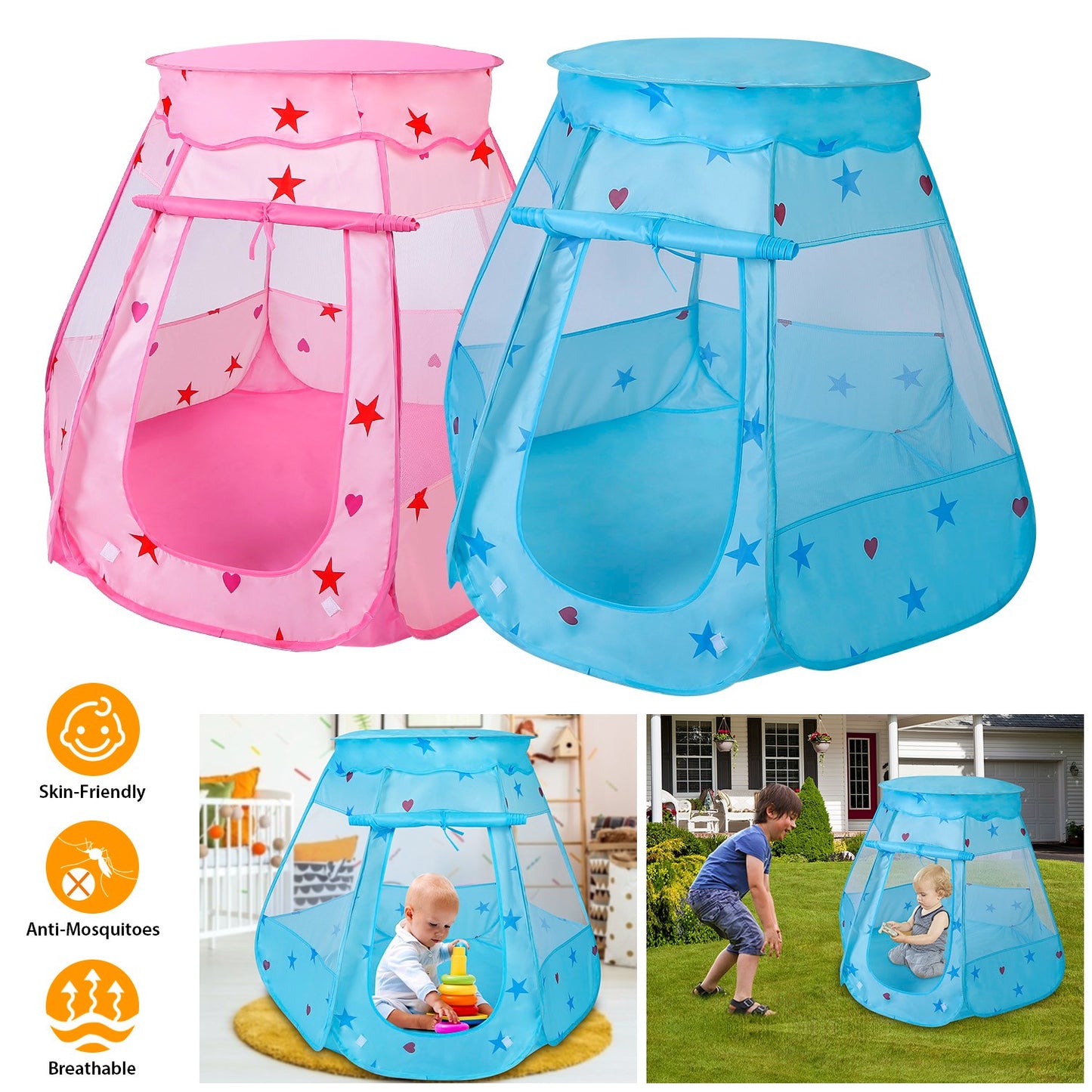 Kids Pop Up Game Tent Prince Princess Toddler Play Tent Indoor Outdoor Castle Game Play Tent Birthday Gift For Kids