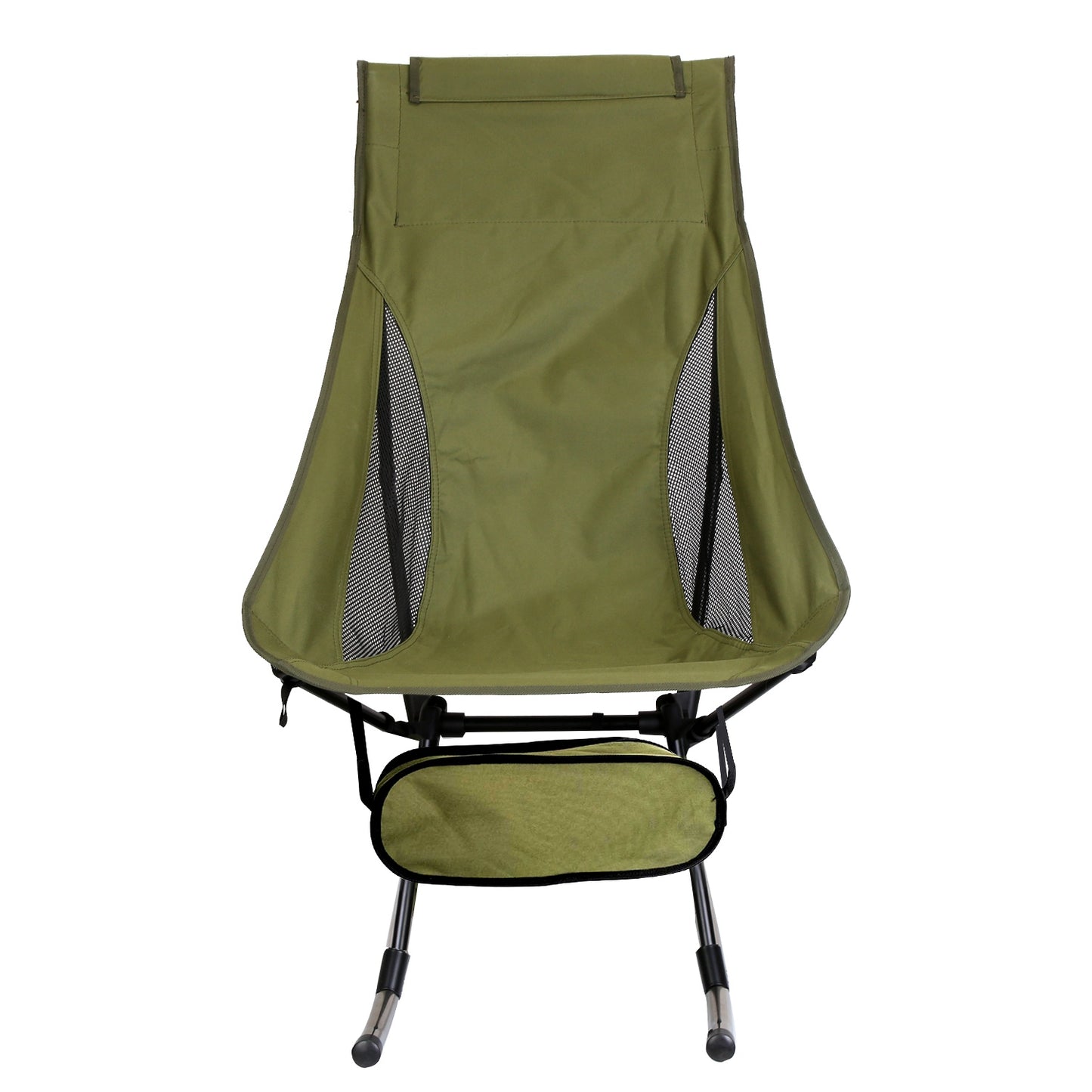 Portable Camping Rocking Chair 198LBS Weight Capacity Included Carry Bag High Back Rocker Chair For Patio Fishing Beach Lawn Travel