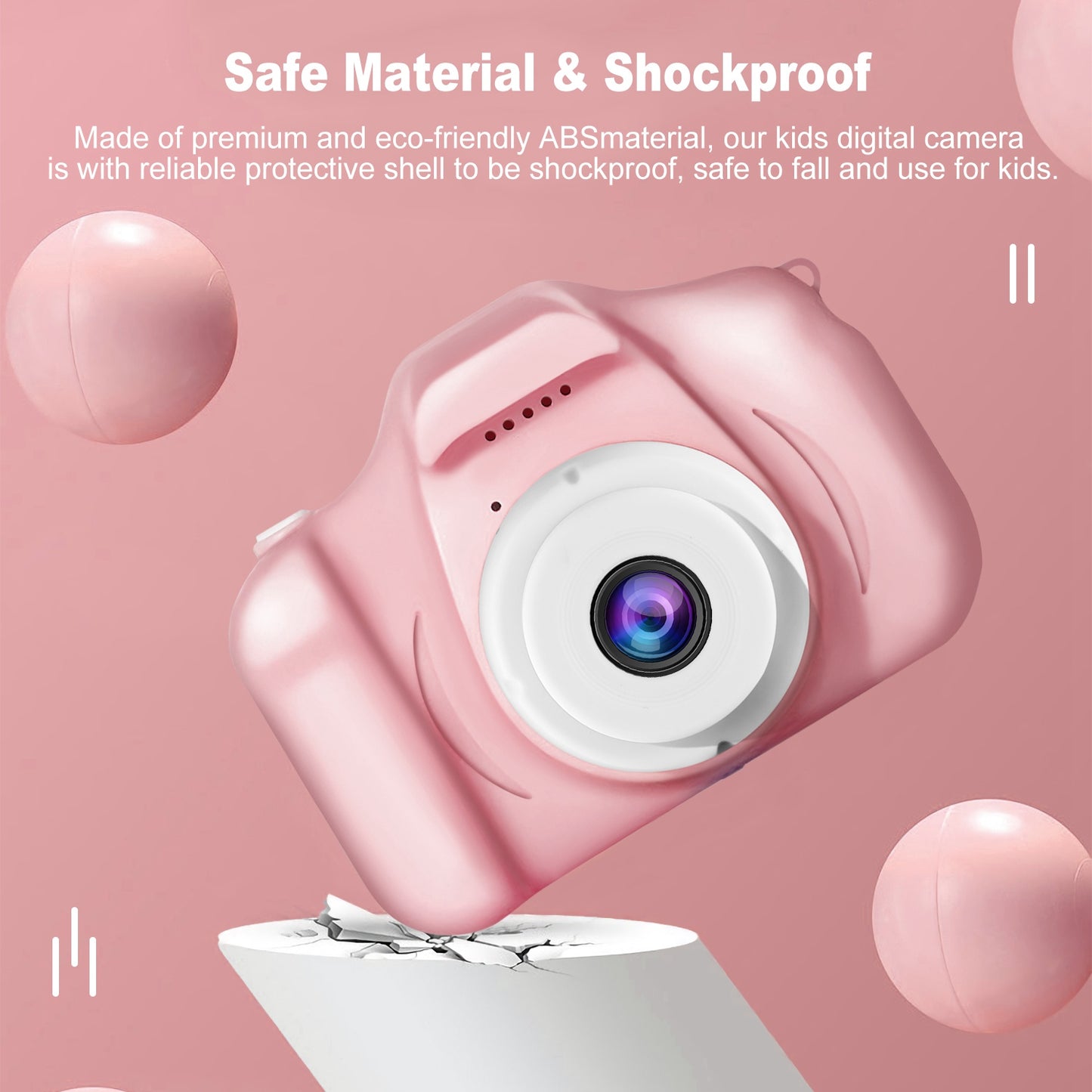 iMounTEK Kids Digital Camera w/ 2.0Ó Screen 12MP 1080P FHD Video Camera 4X Digital Zoom Games 32GB Card Supported Shockproof Child Camcorder for 3-10