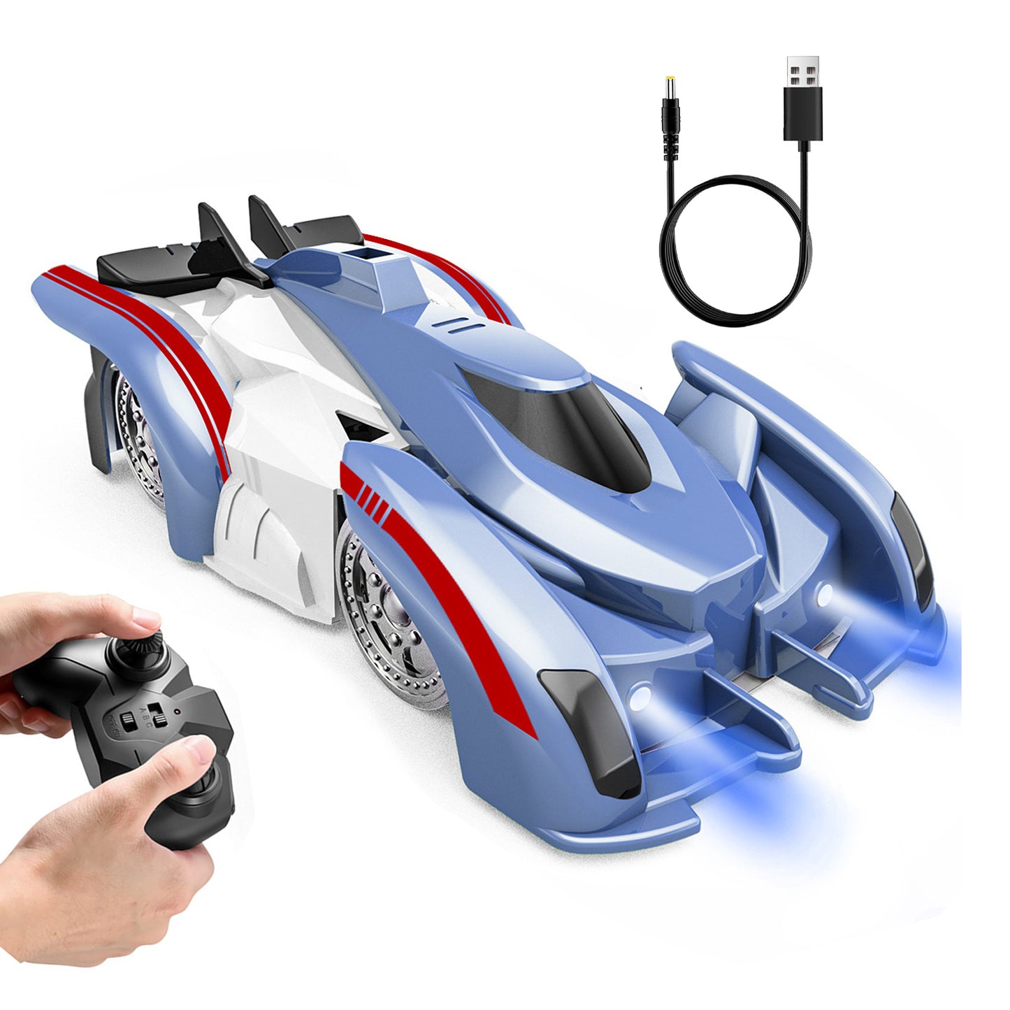 Electric Wall Climbing Car Toy 360¡ Rotating Shunt Car Remote Control Dual Mode RC Car Rechargeable Toy Car with Headlights Taillights Birthday Christ