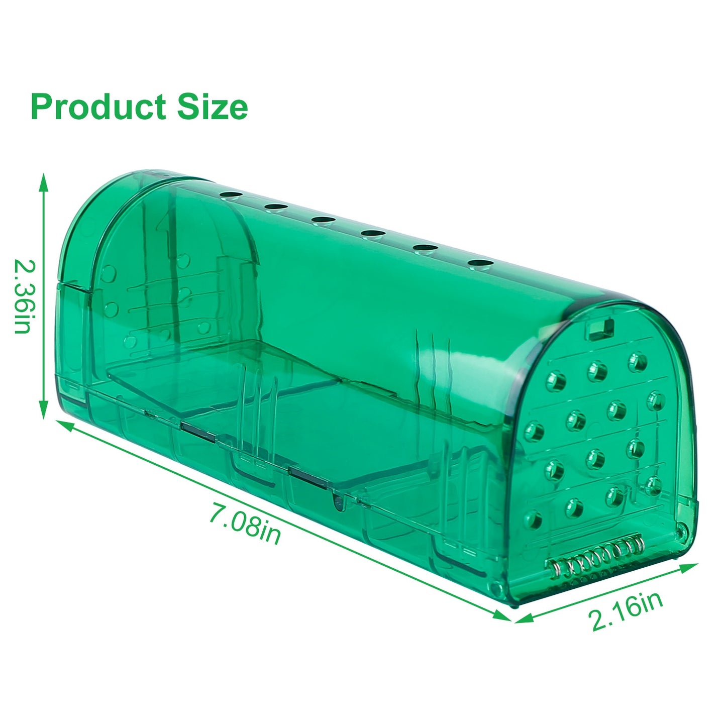 2Pcs Reusable Humane Mouse Trap Live Catch And Release Mouse Cage Animal Pest Rodent Hamster Capture Trap Finger Safe For Small Mice