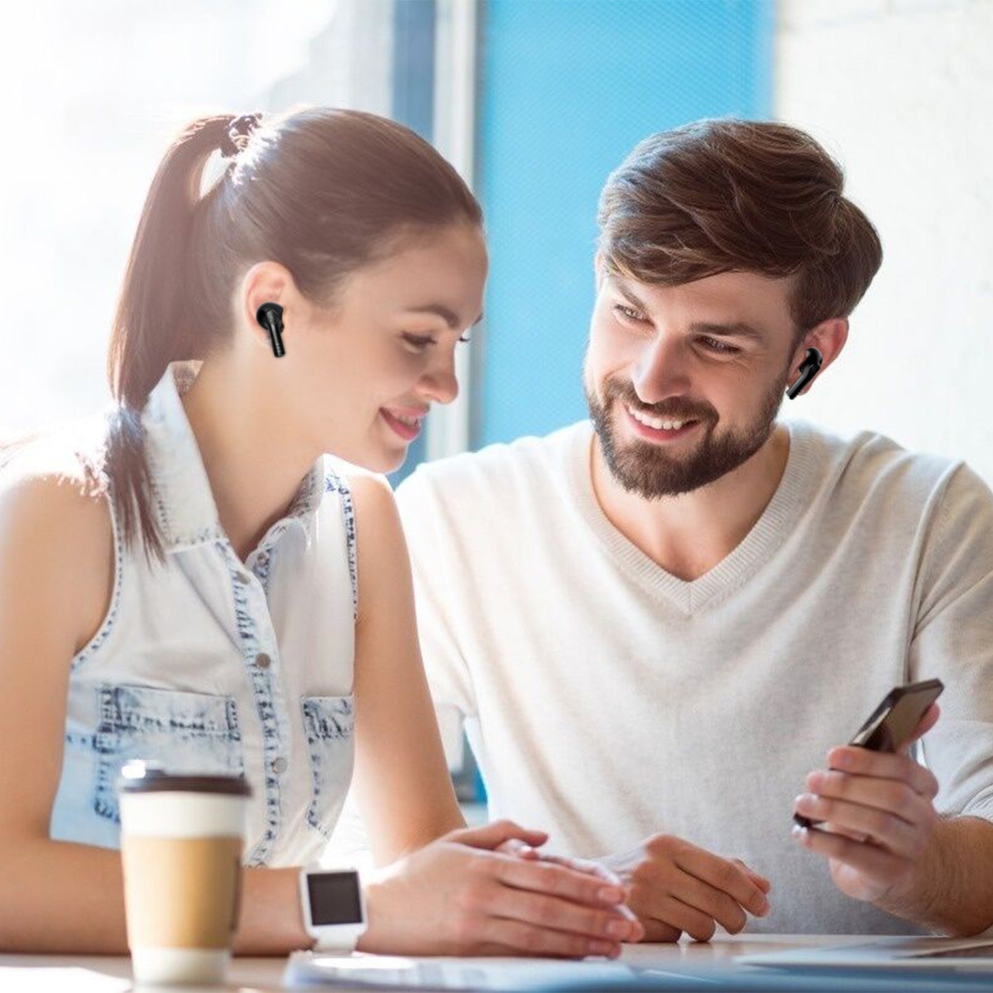 Waterproof Wireless 5.0 TWS Earbuds Wireless Headsets w/ Magnetic Charging Case Battery Remain Display For Sport Running Driving Working