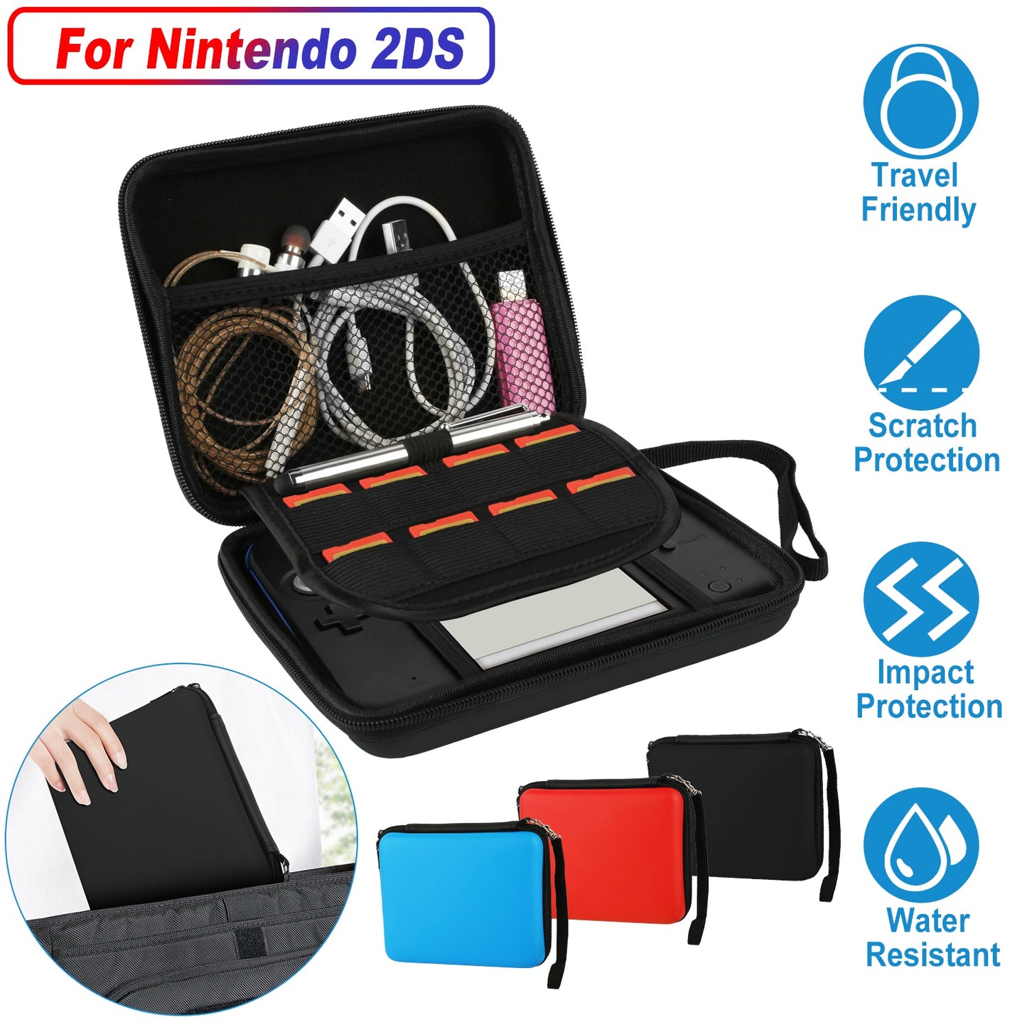 Carrying Case for Nintendo Switch Protective EVA Hard Portable Carry Case Shell Pouch for Nintendo Switch Console & Accessories