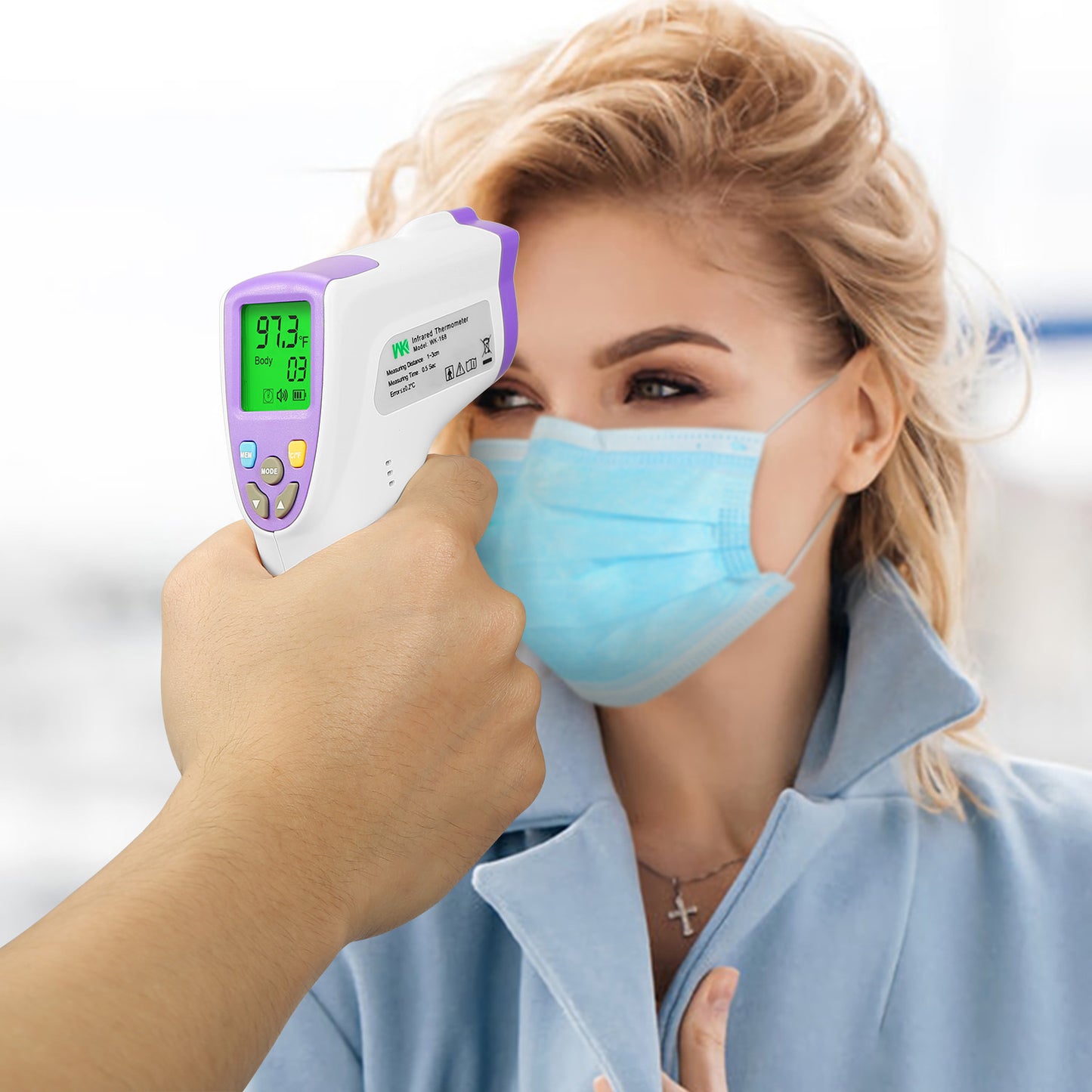 Digital Infrared Thermometer Non-contact Forehead Body Thermometer Surface Room Instant Accurate Reading w/ 99 Memories