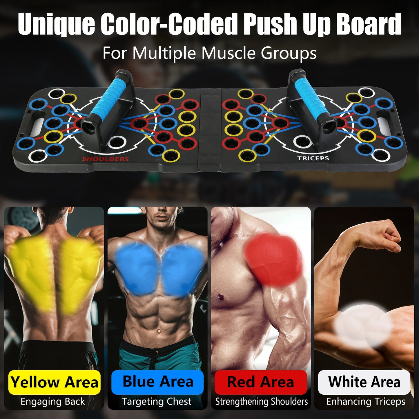 Multifunctional Push Up Board Home Strength Training Equipment With 15 Fitness Accessories Pilates Bar Resistance Band Roller Wheel Full Body Workout