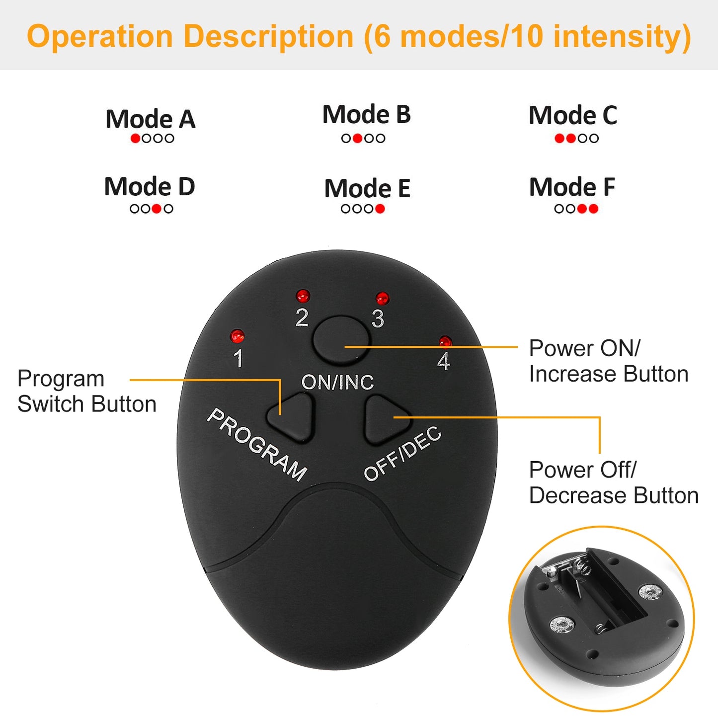 EMS Foot Massage Pad Electric Stimulator Massager Unit Leg Reshaping Muscle Pain Relax Foldable Massage Mat w/ 6 Modes 10 Intensity Levels