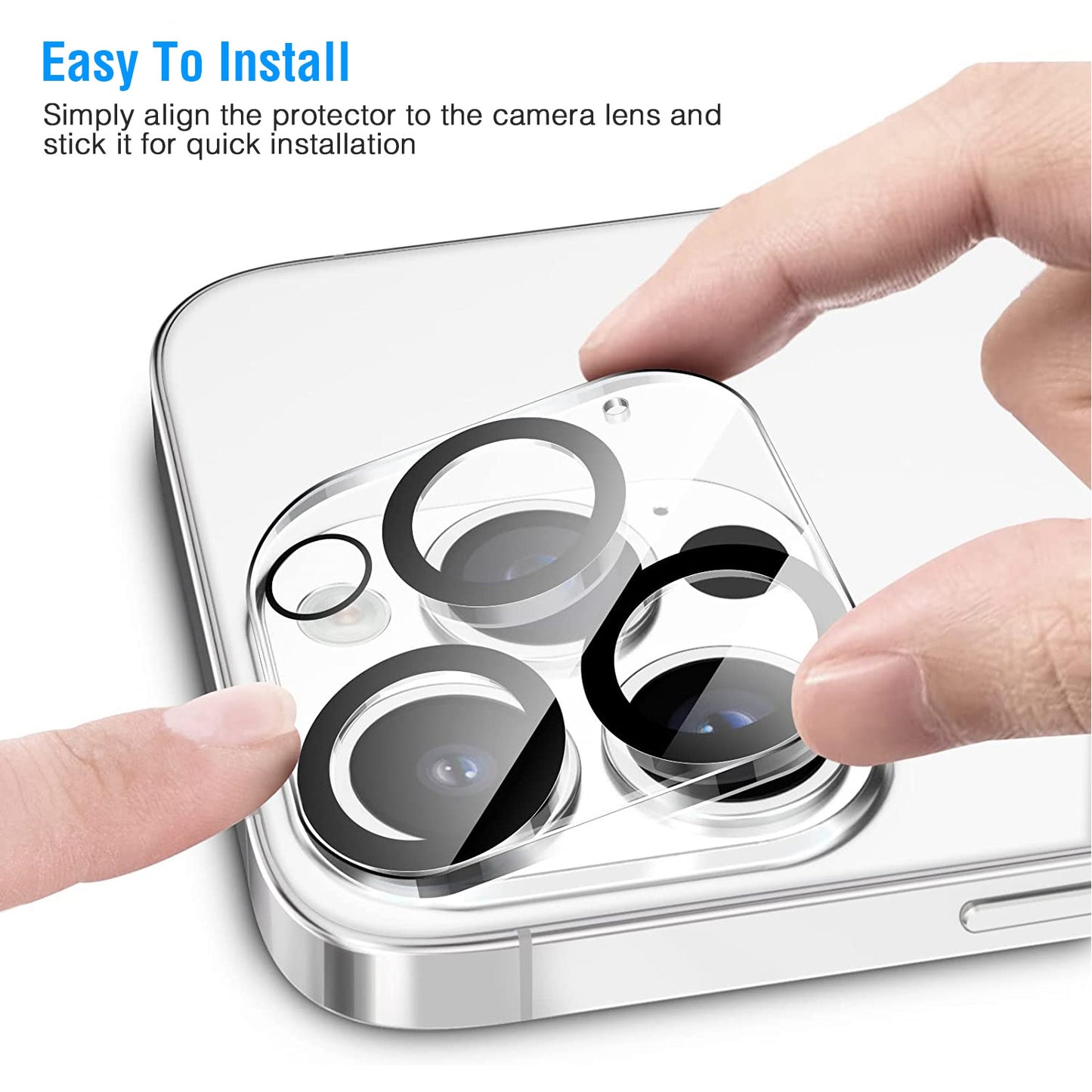 2Packs Ultra HD Camera Lens Protectors 9H Hardness Tempered Glass Camera Lens Protectors Fit for iPhone 14/14Plus/14Pro/14Pro Max/13/13Pro/13Max/12/12