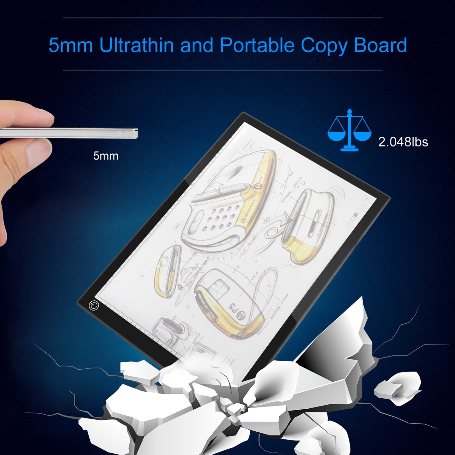 iMounTEK A3 LED Copy Board Ultrathin Dimmable Eye-Protection Drawing Tattoo Tracer for Sketch Animation