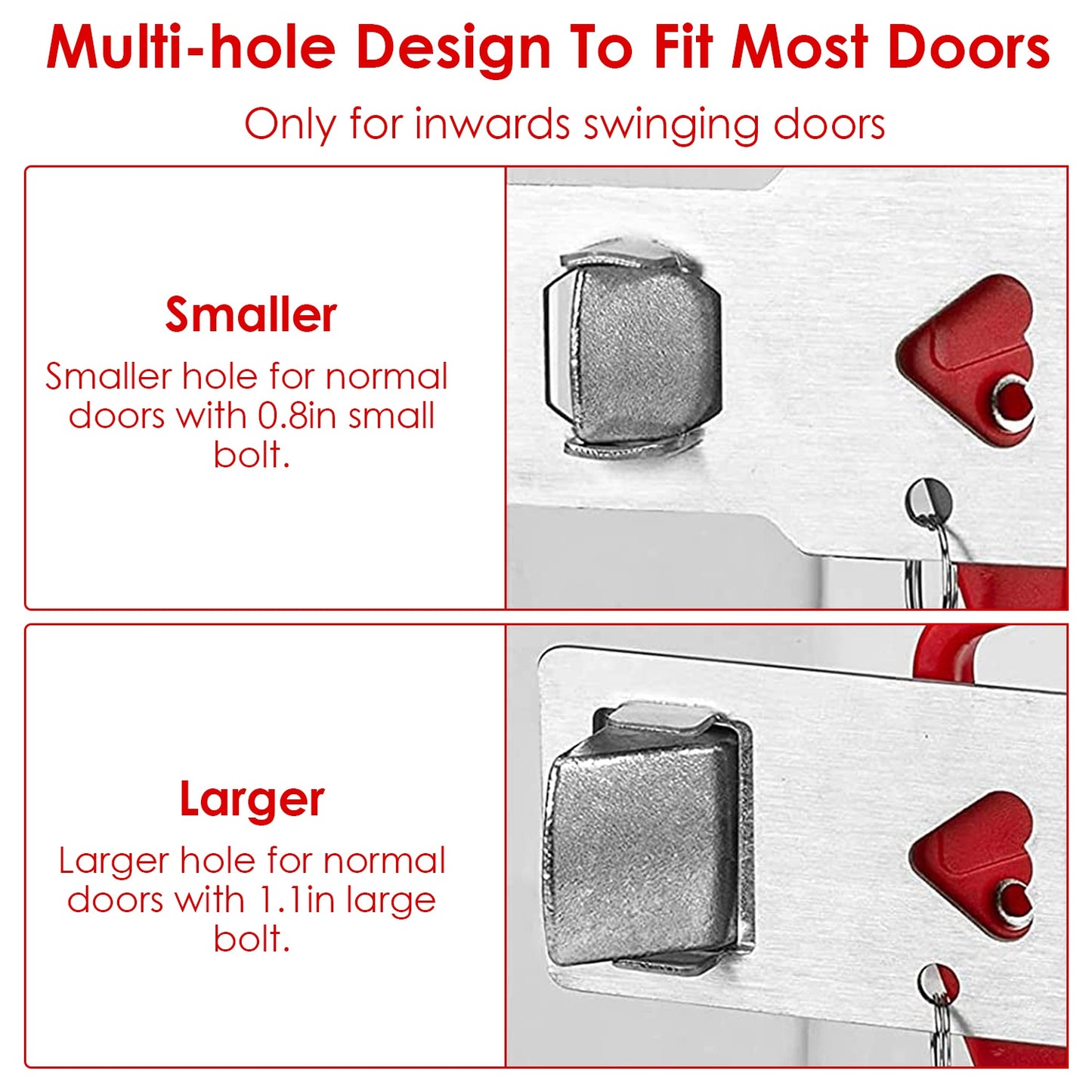 2Pcs Portable Travel Door Lock Home Hotel Apartment Security Lock Anti Theft Security Tool Door Safety Latch Lock