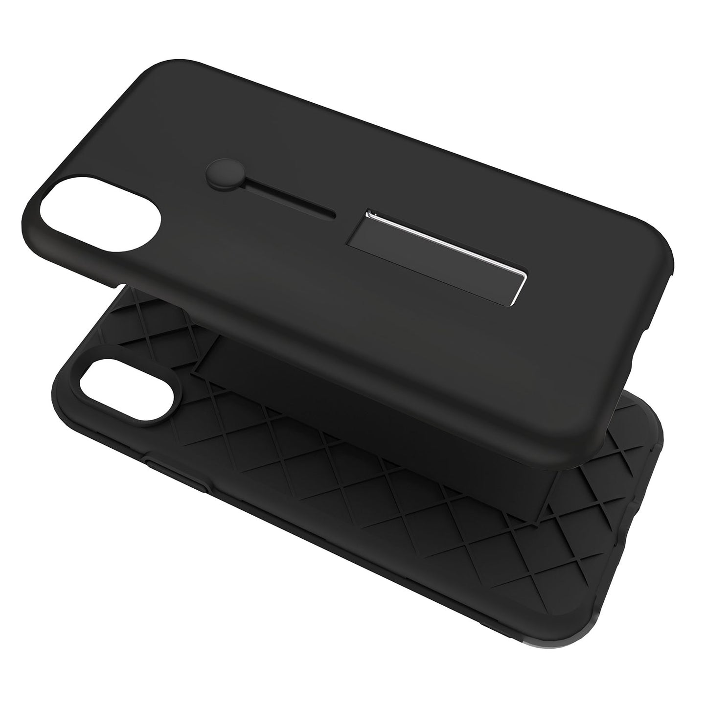 Finger Strap Phone Case for iPhone X Drop-protection Finger Ring Rugged Phone Case with Kickstand Dual Layer Case