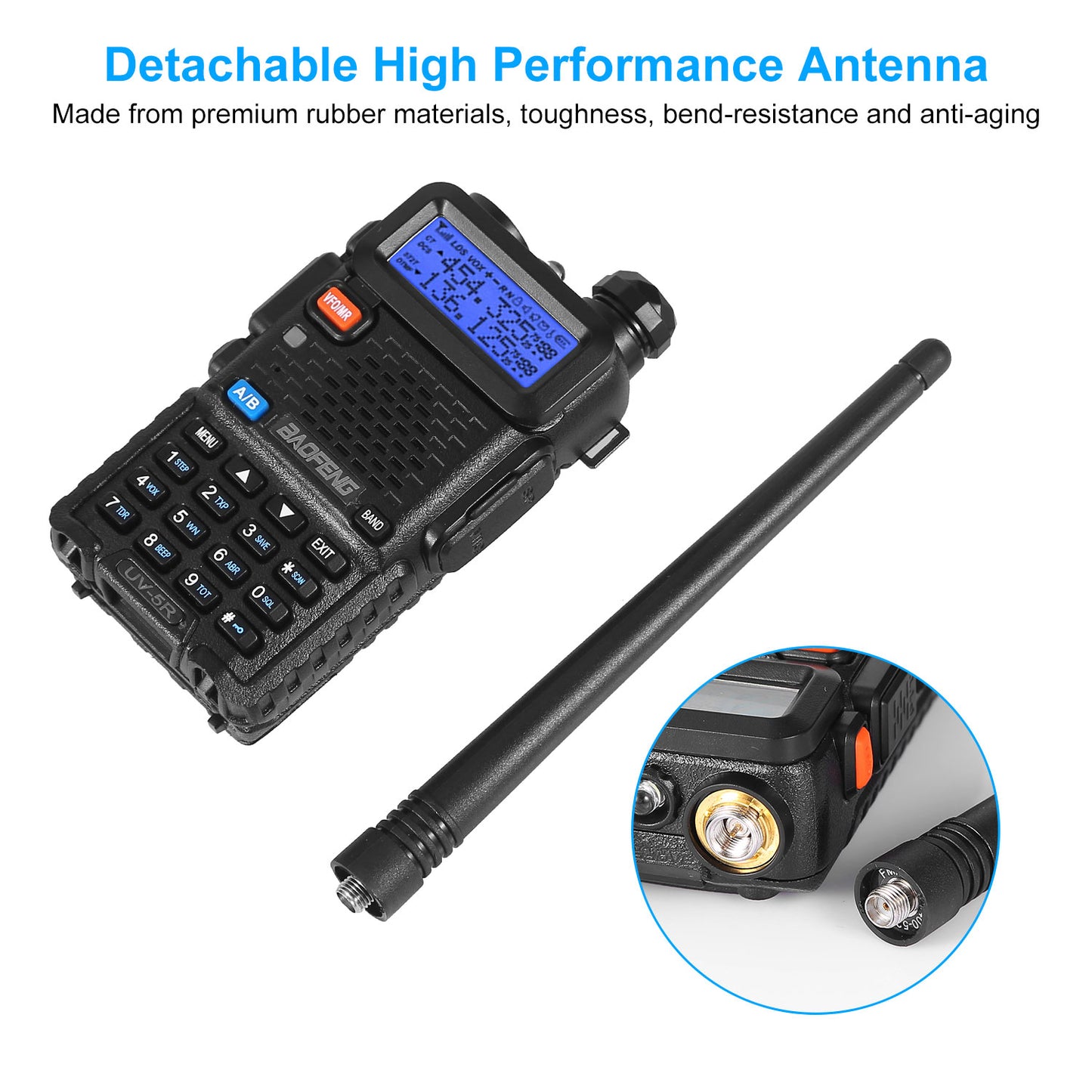 BaoFeng UV-5R 5W Walkie Talkie UHF VHF Dual Band Two Way Ham Radio Transceiver