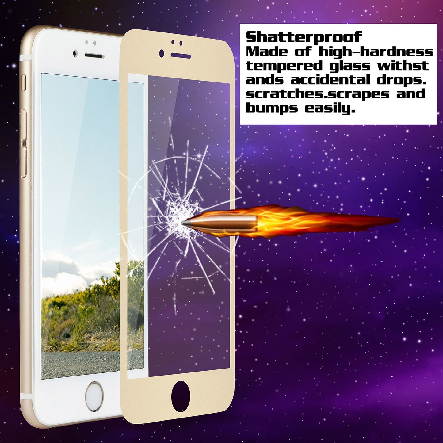 Screen Protector for iPhone 6 Plus 3D Edge Tempered Glass Phone Screen Saver HD Anti-Scratch Tempered Glass Film