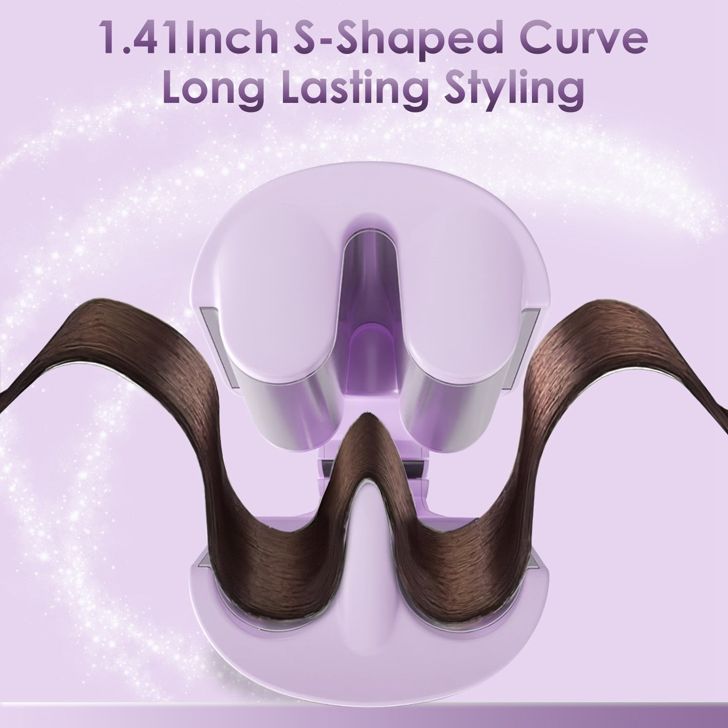 Hair Iron Curling Waver with Ceramic 1.41inch Barrel Ions Deep Hair Curler Dual Voltage Anti-Scald Hair Curling Wand Hair Crimper with 5 Temperature A