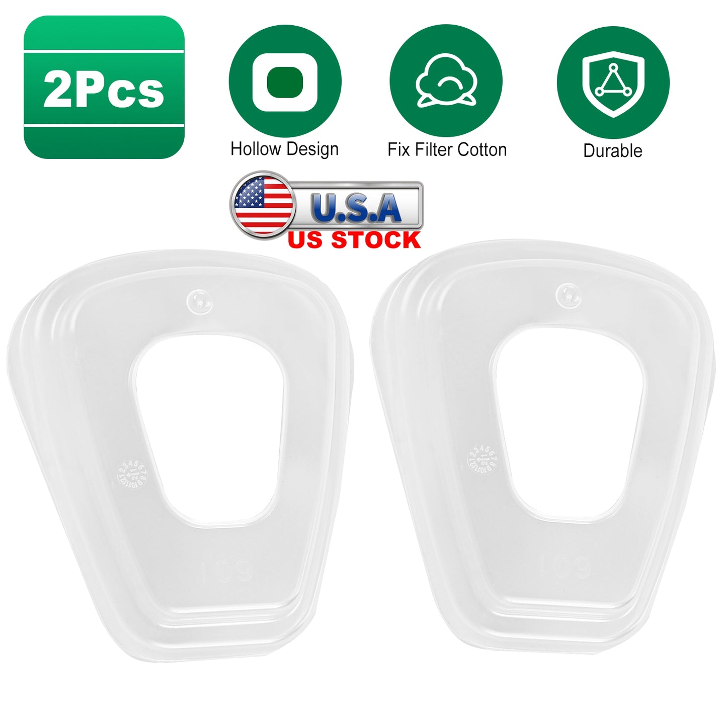 2Pcs Filter Covers 6001 Organic Vapor Cartridge Cover Fit for T-Shape Filter Box