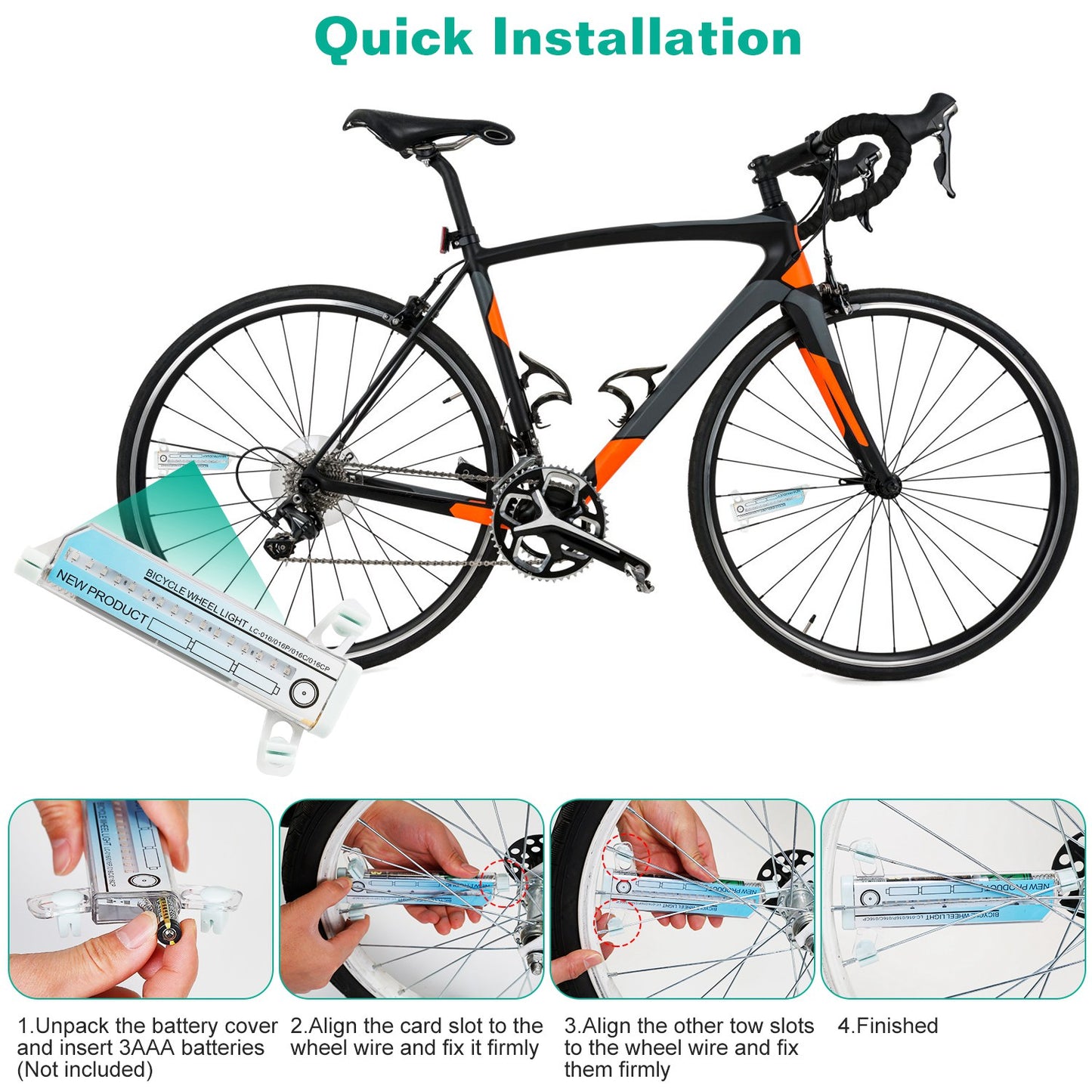 2Pcs 32LEDs Patterns Cycling Lights Rainbow Wheel Tire Flash Lamp Bicycle Colorful LED Wheel Spoke Signal Light w/ 30 Patterns