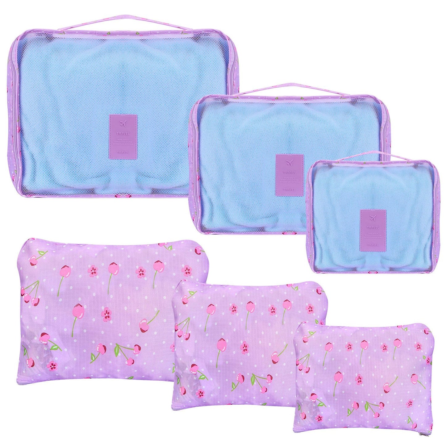 9Pcs Clothes Storage Bags Water-Resistant Travel Luggage Organizer Clothing Packing Cubes for Blouse Hosiery Stocking Underwear