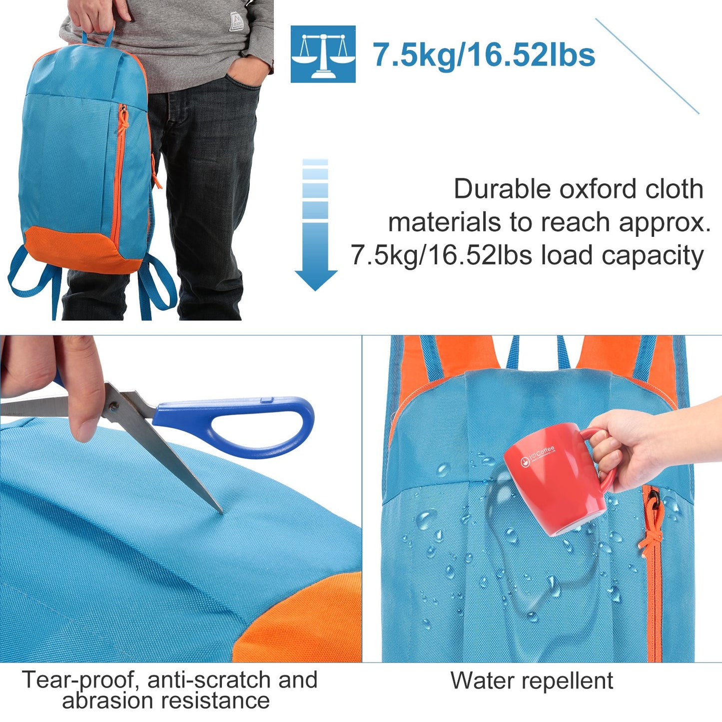 10L Outdoor Sport Backpack Waterproof Daypack Travel Knapsack Schoolbag for Sports Traveling Climbing Cycling Hiking