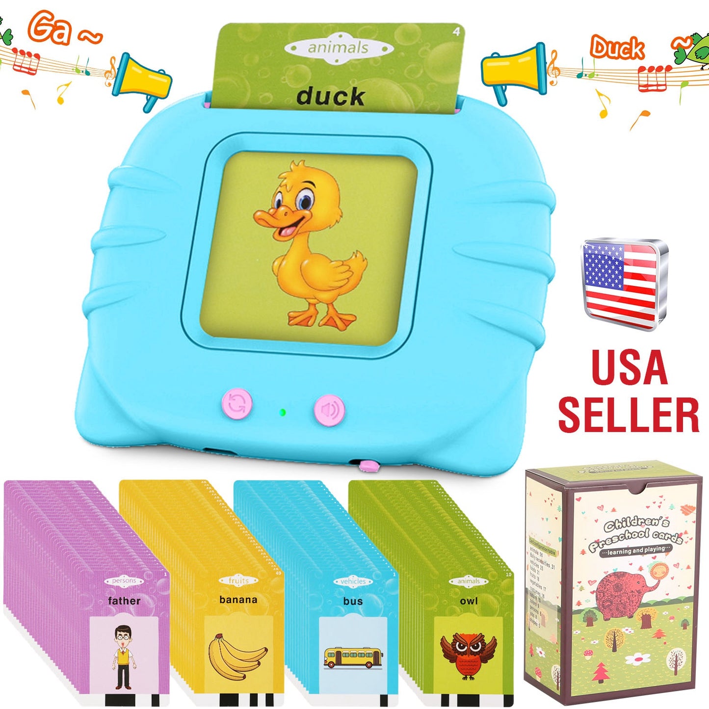 224 Words Kid Flash Talking Cards 112 Card Electronic Cognitive Audio Toddler Reading Machine Animal Shape Color Repeated Learning Cards English For C