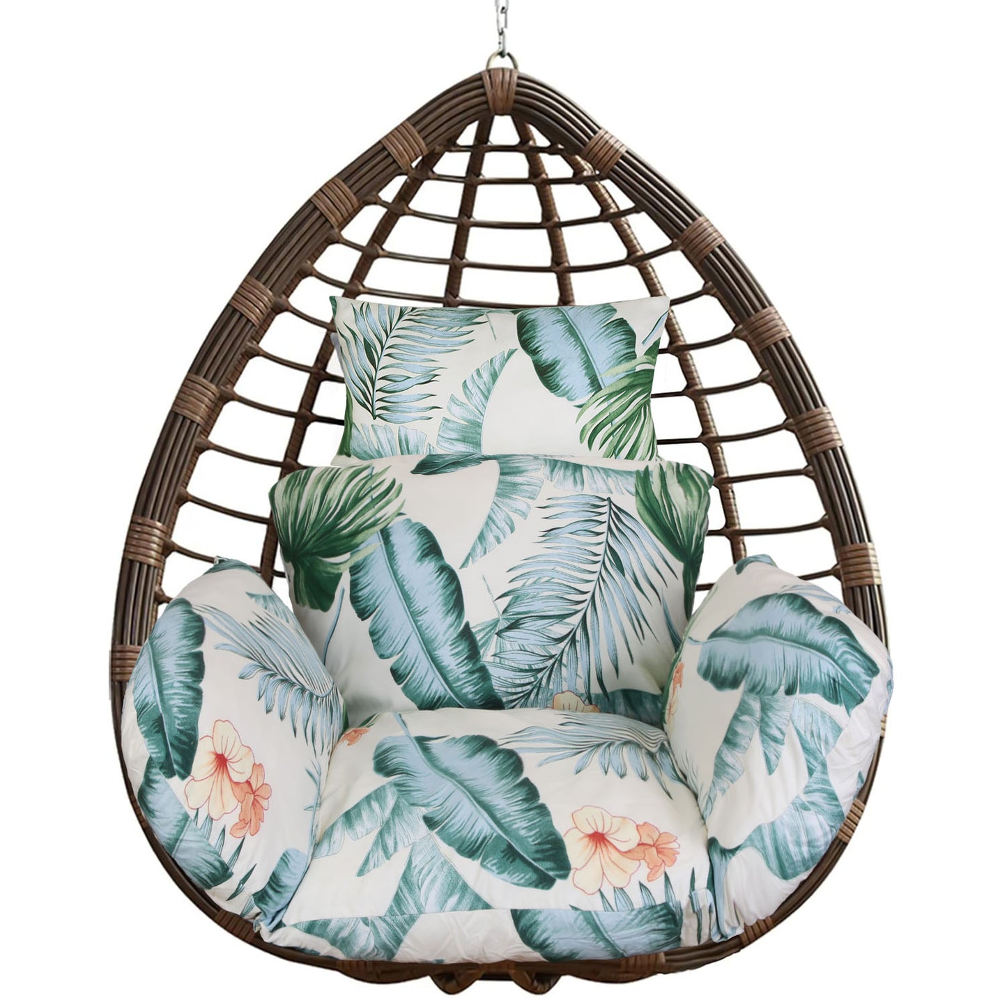 Egg Chair Cushion Hanging Basket Seat Cushion Thicken Soft Egg Swing Chair Pad Hanging Egg Chair Cushion with Headrest