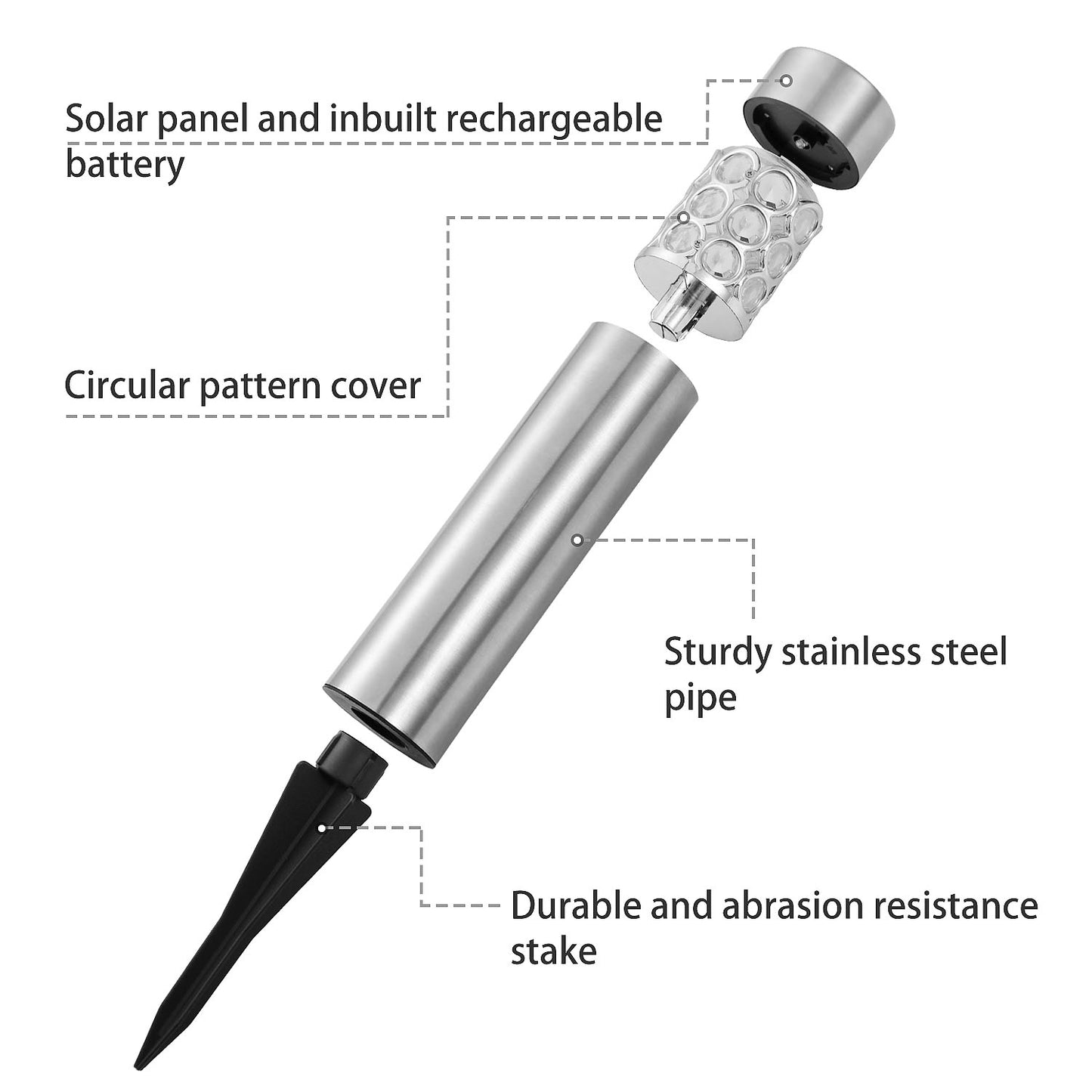 Solarek 6 Pack Outdoor Solar Light IP44 Waterproof RGB Garden Lamp Landscape Lawn DŽcor Light