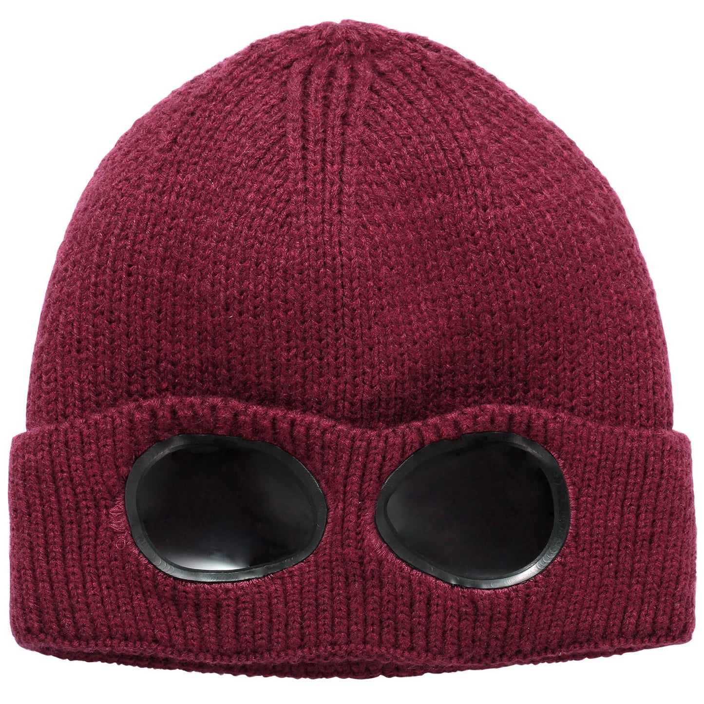 Unisex Knit Beanie Hat with Goggle Chunky Winter Warm Hat Skull Cap 4 Colors