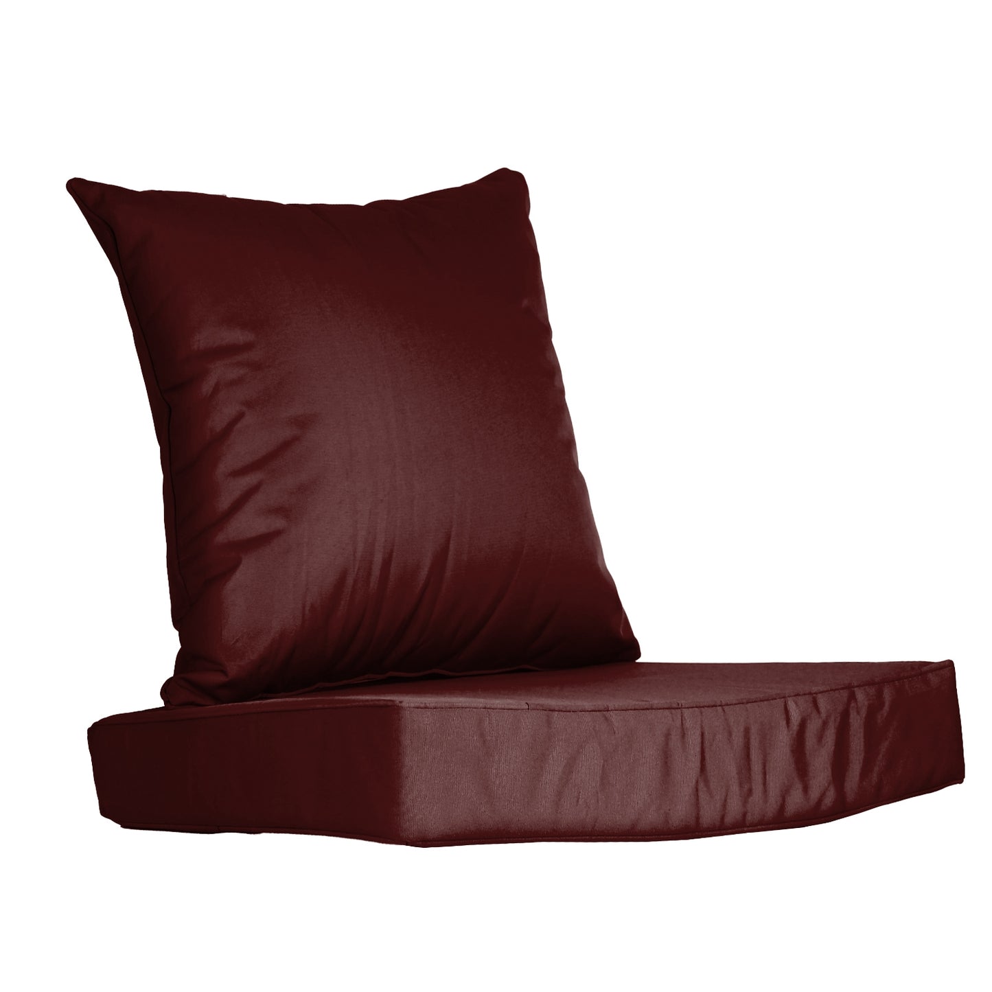 Outdoor Seat Cushion Set Waterproof Patio Furniture Cushion and Back Pillow Fade Resistant Deep SeatÊSet Chair Pad with Removable Cover for Chair Sofa