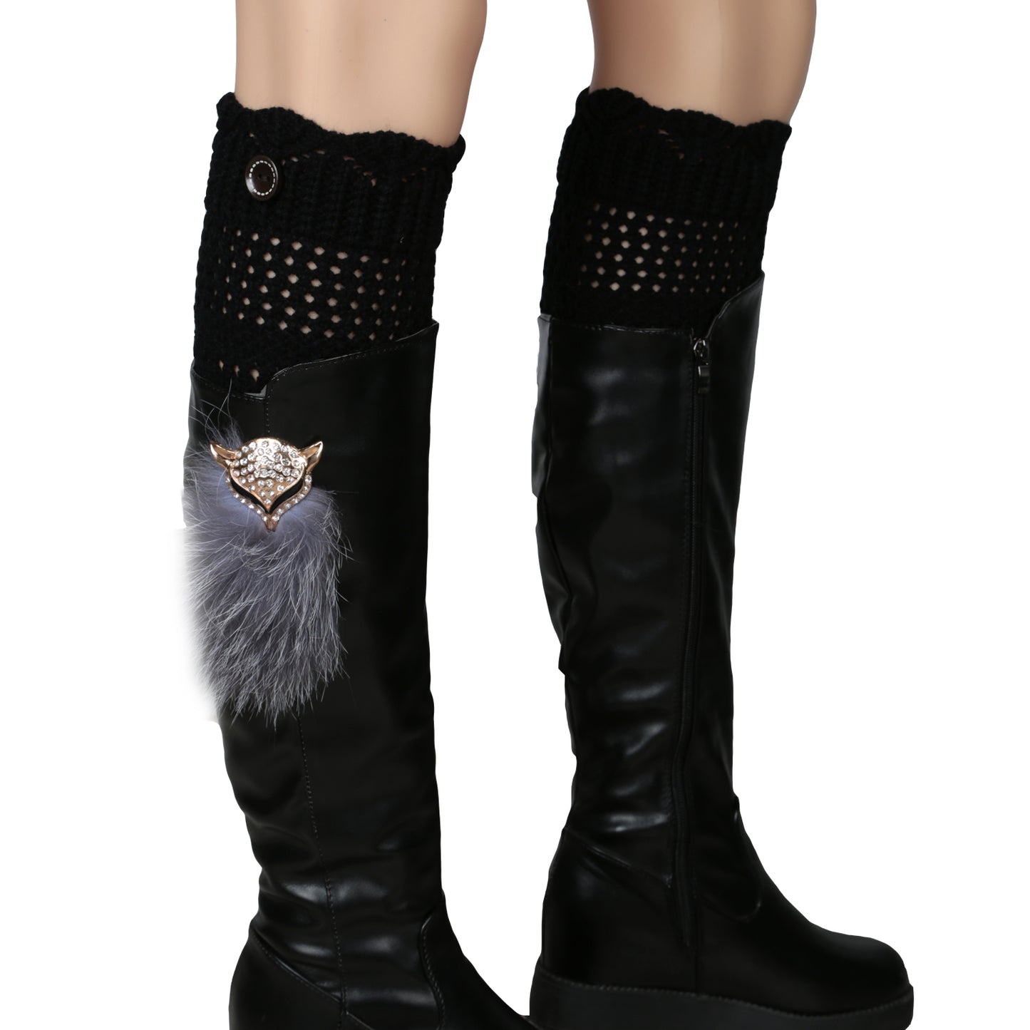 Women Winter Crochet Knit Leg Warmers