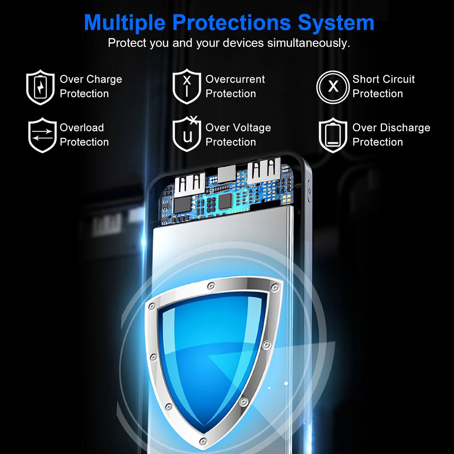 20000mAh PD22.5W Fast Charging Power Bank Fast Charger Portable Phone Charger with Type-C USB Cable Fit For IOS Phone 15/14 Samsung Galaxy S24 And Mor