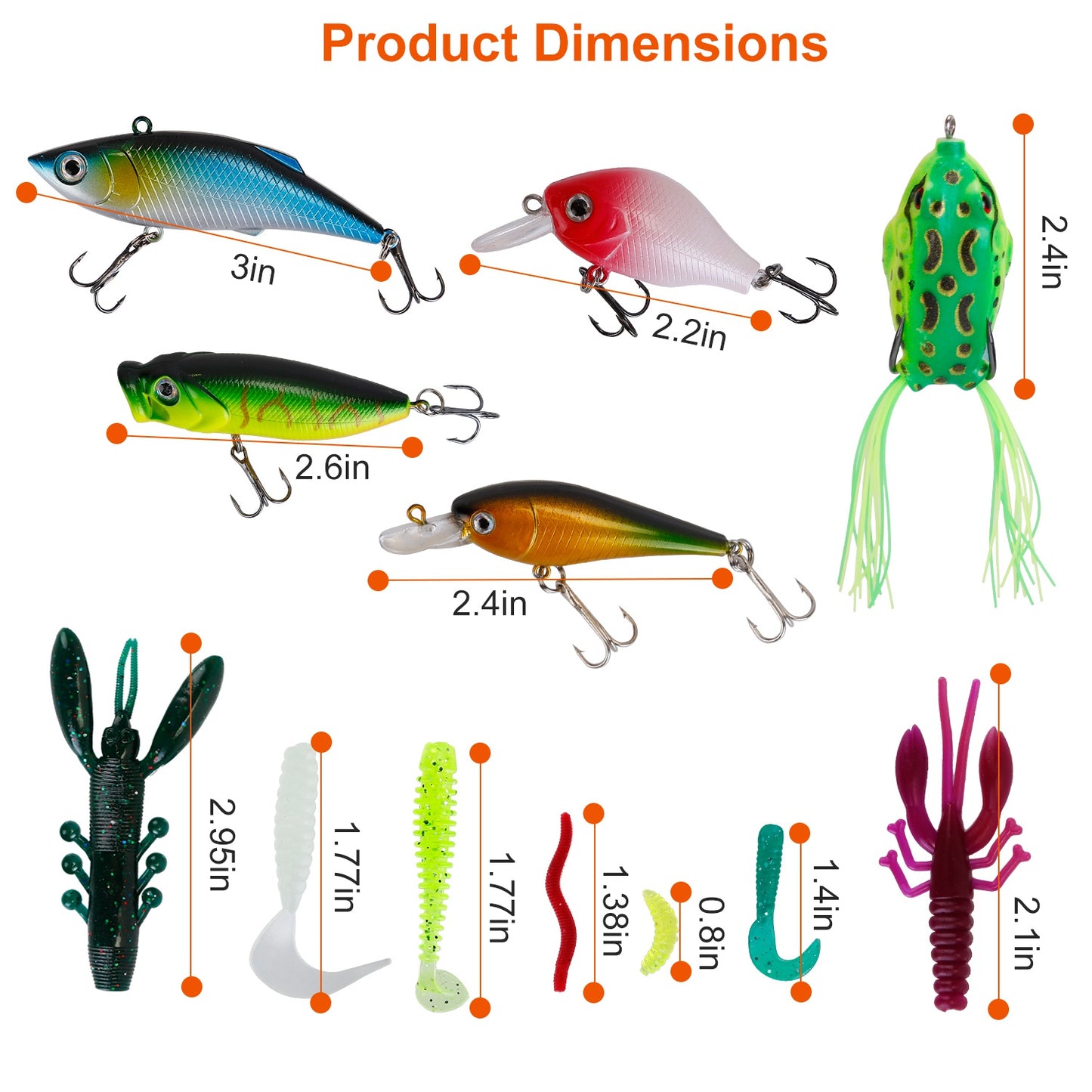 383Pcs Fishing Lures Tackle Box Bass Fishing Animated Lure Crankbaits Spinnerbaits Soft Plastic Worm Saltwater Freshwater Fishing Kit