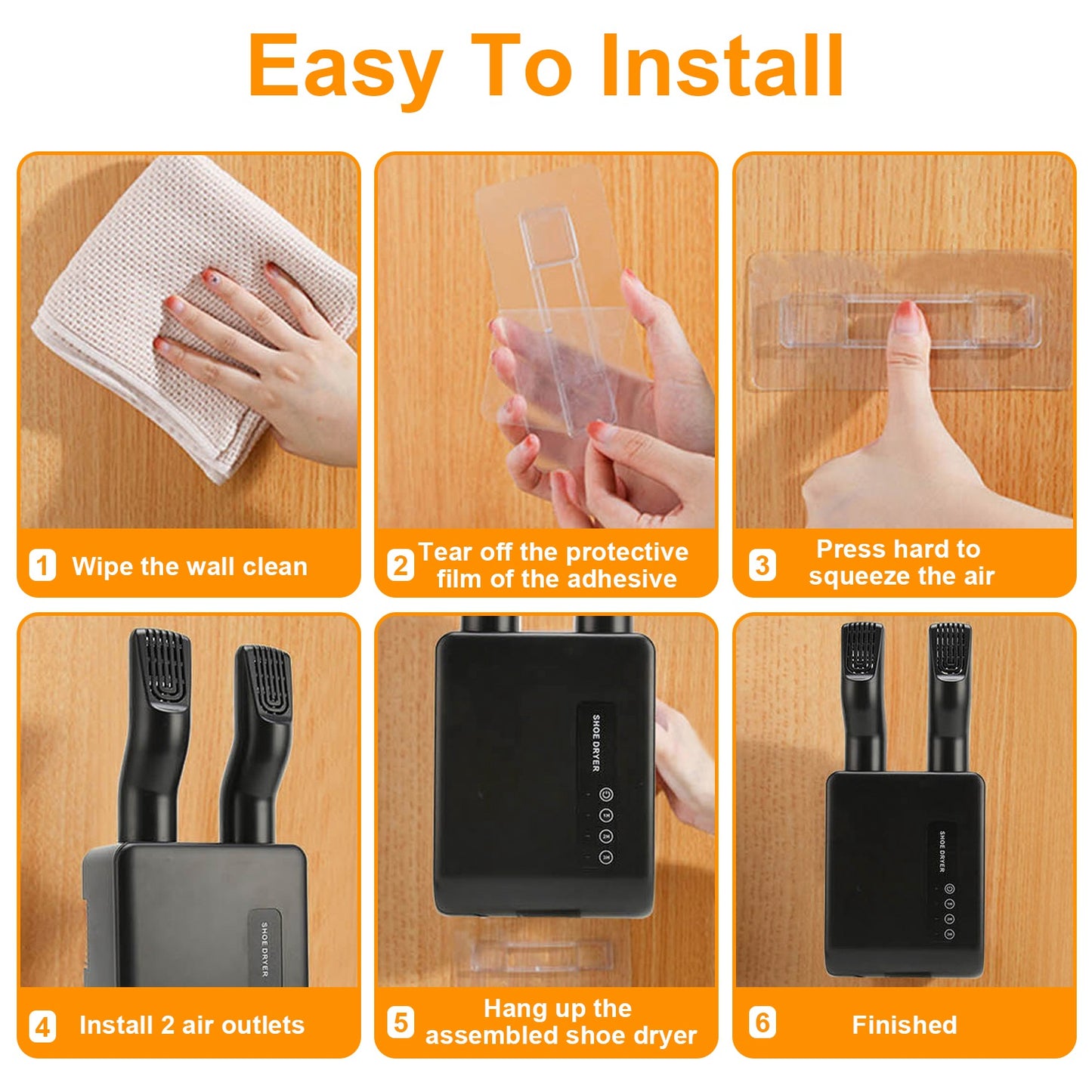 Portable Shoe Dryer Boot Shoe Warmer Deodorizer with 3 Timer Settings for Wet Boots Gloves Hats Garments 122 -131