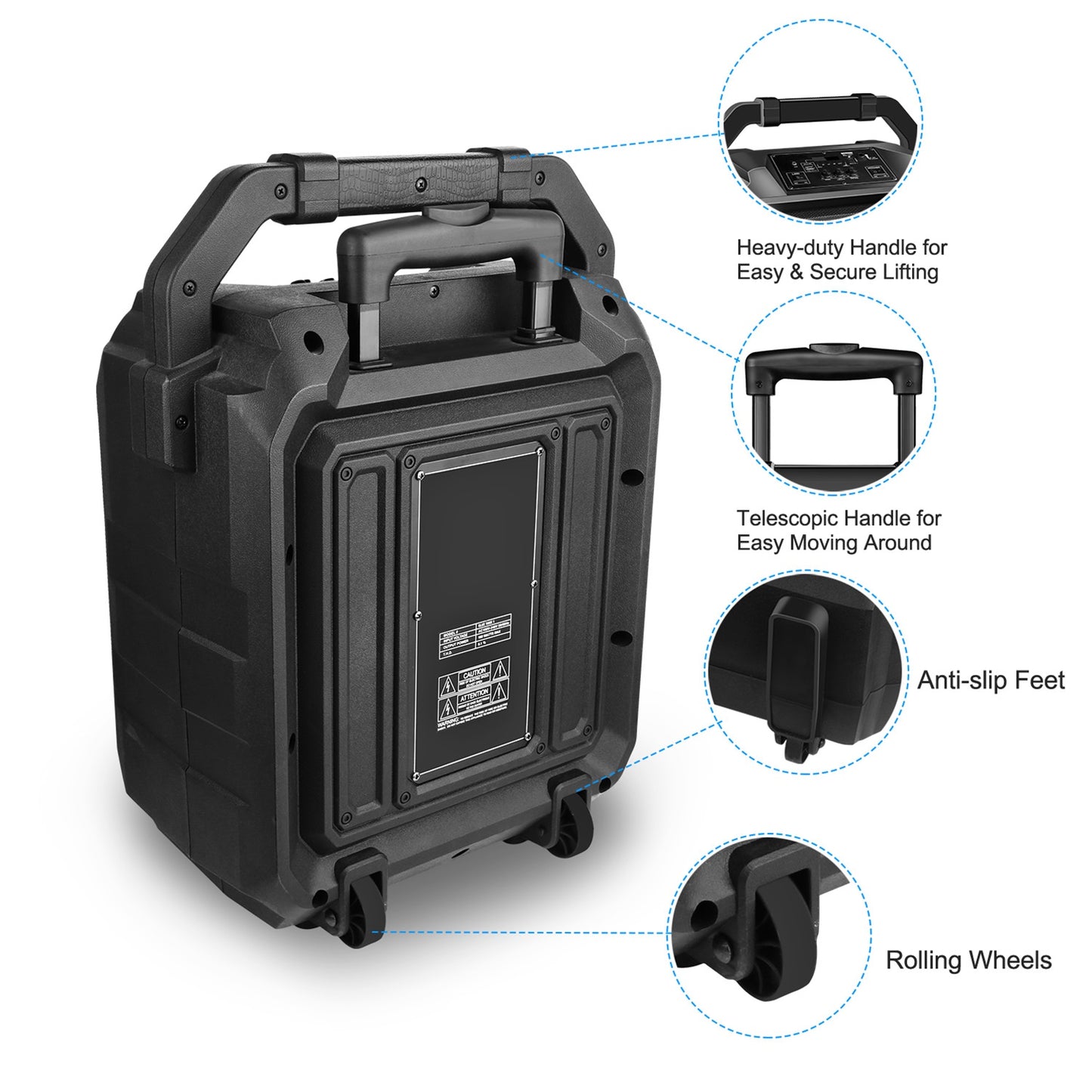Portable Wireless Party Speaker with Disco Lighting
